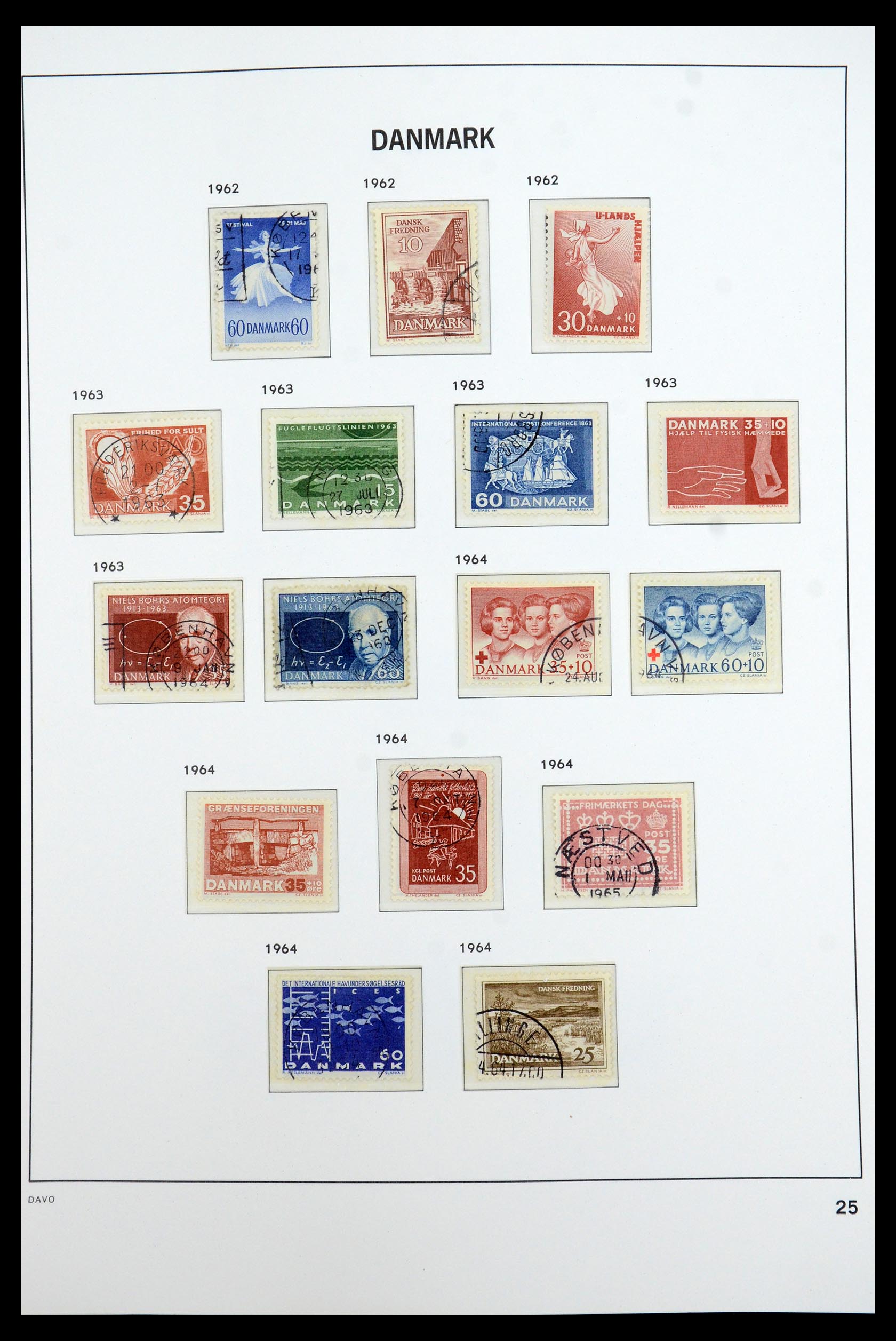 35760 025 - Postzegelverzameling 35760 Denemarken 1851-1995.