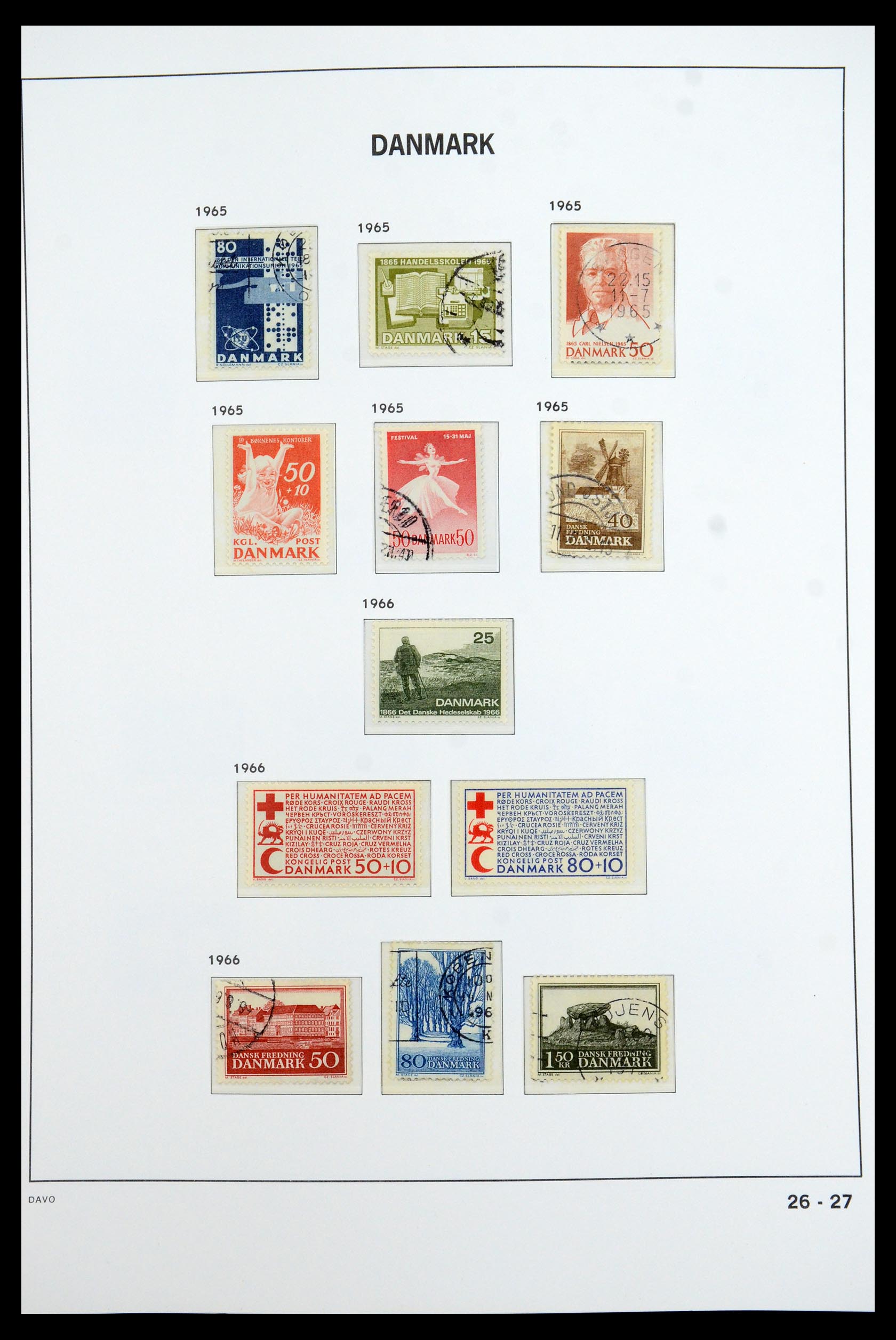 35760 026 - Postzegelverzameling 35760 Denemarken 1851-1995.