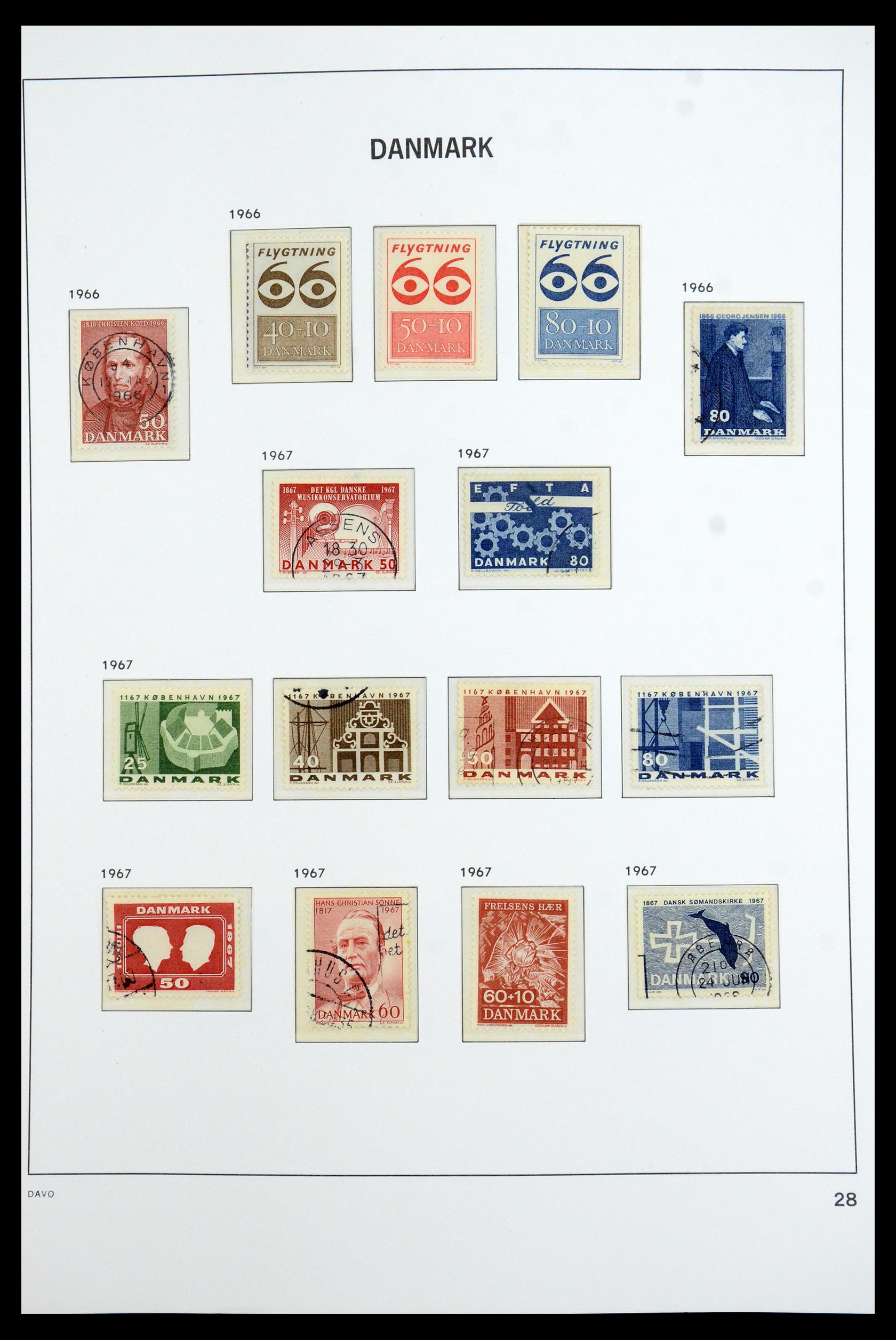 35760 027 - Postzegelverzameling 35760 Denemarken 1851-1995.