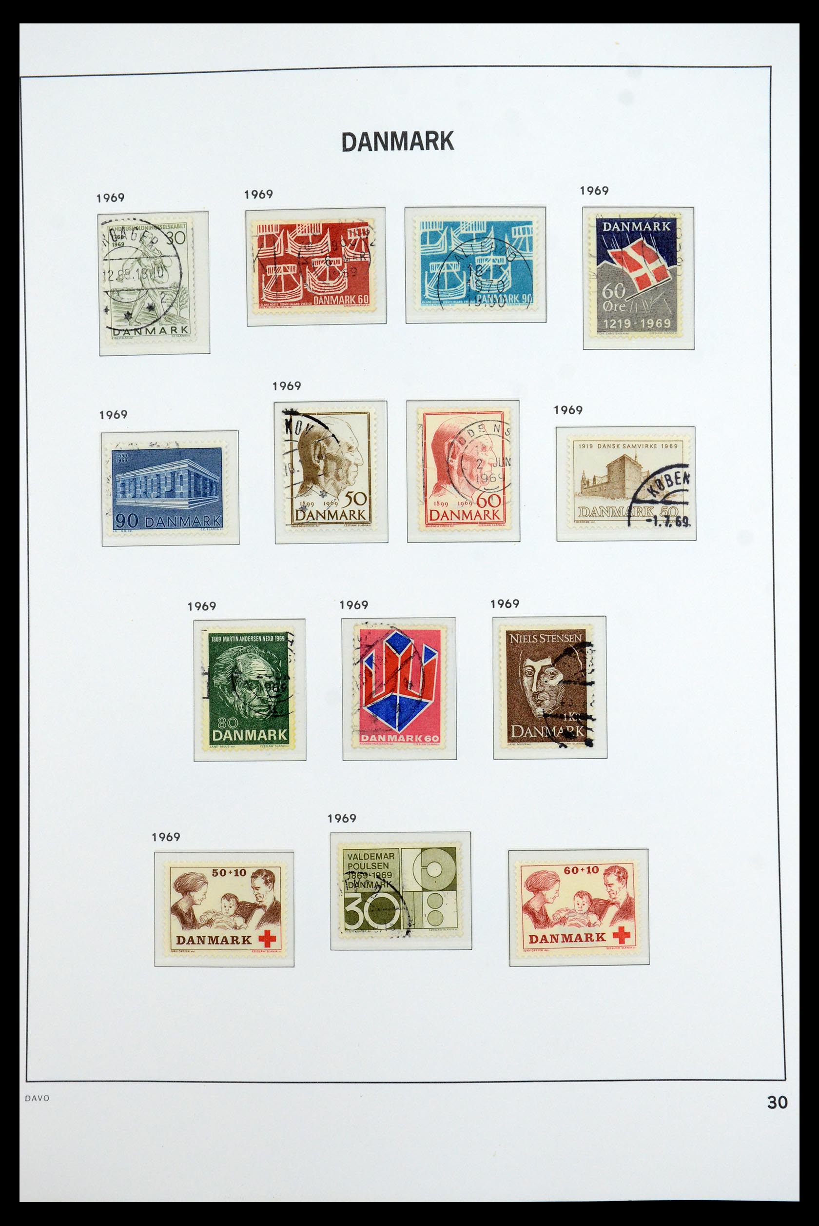 35760 029 - Postzegelverzameling 35760 Denemarken 1851-1995.