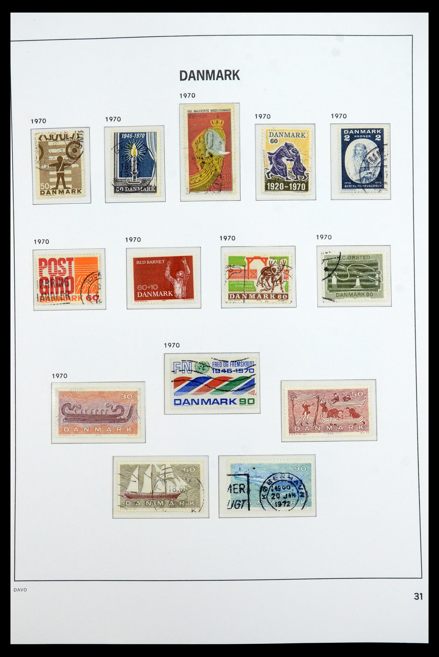 35760 030 - Postzegelverzameling 35760 Denemarken 1851-1995.