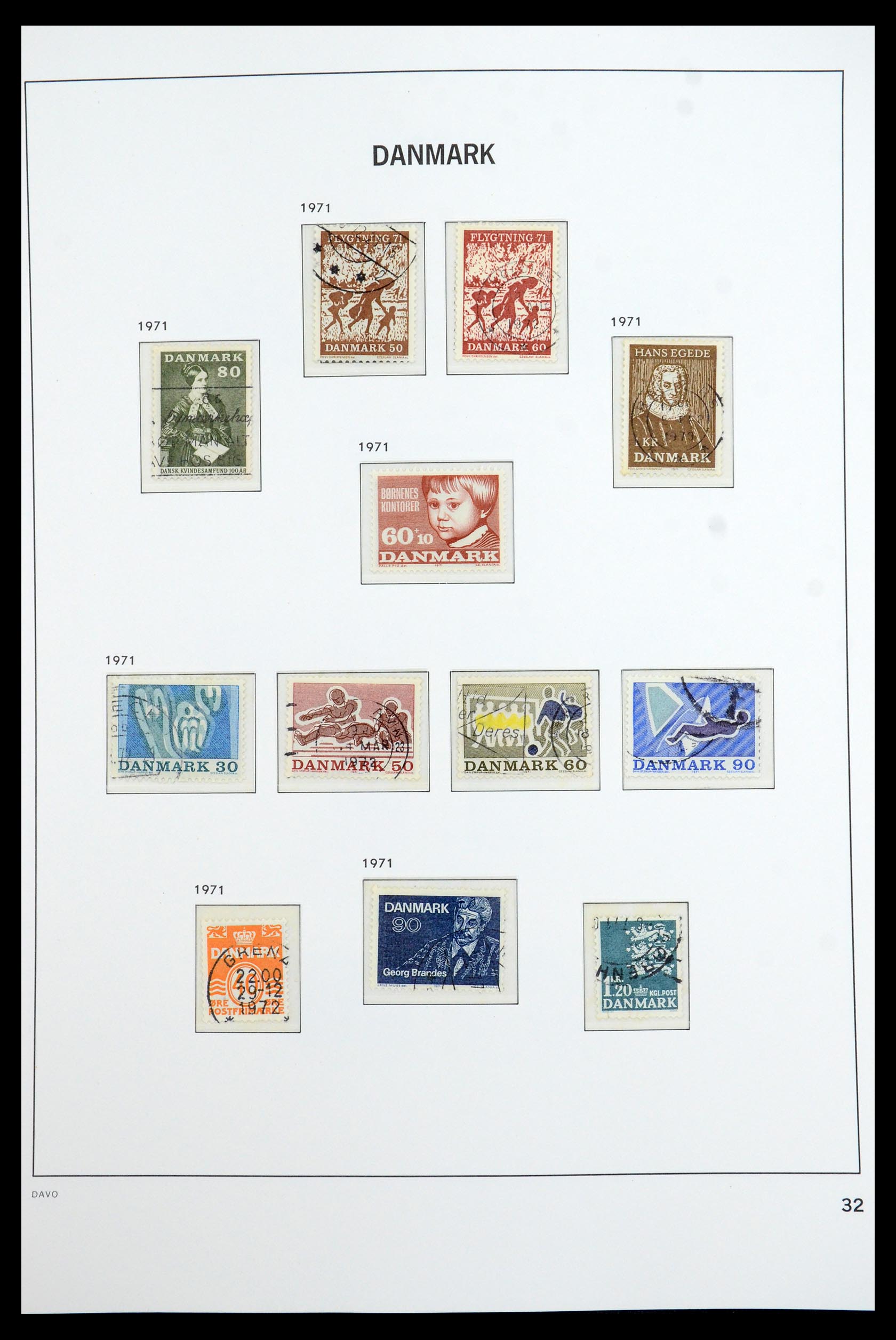 35760 031 - Postzegelverzameling 35760 Denemarken 1851-1995.