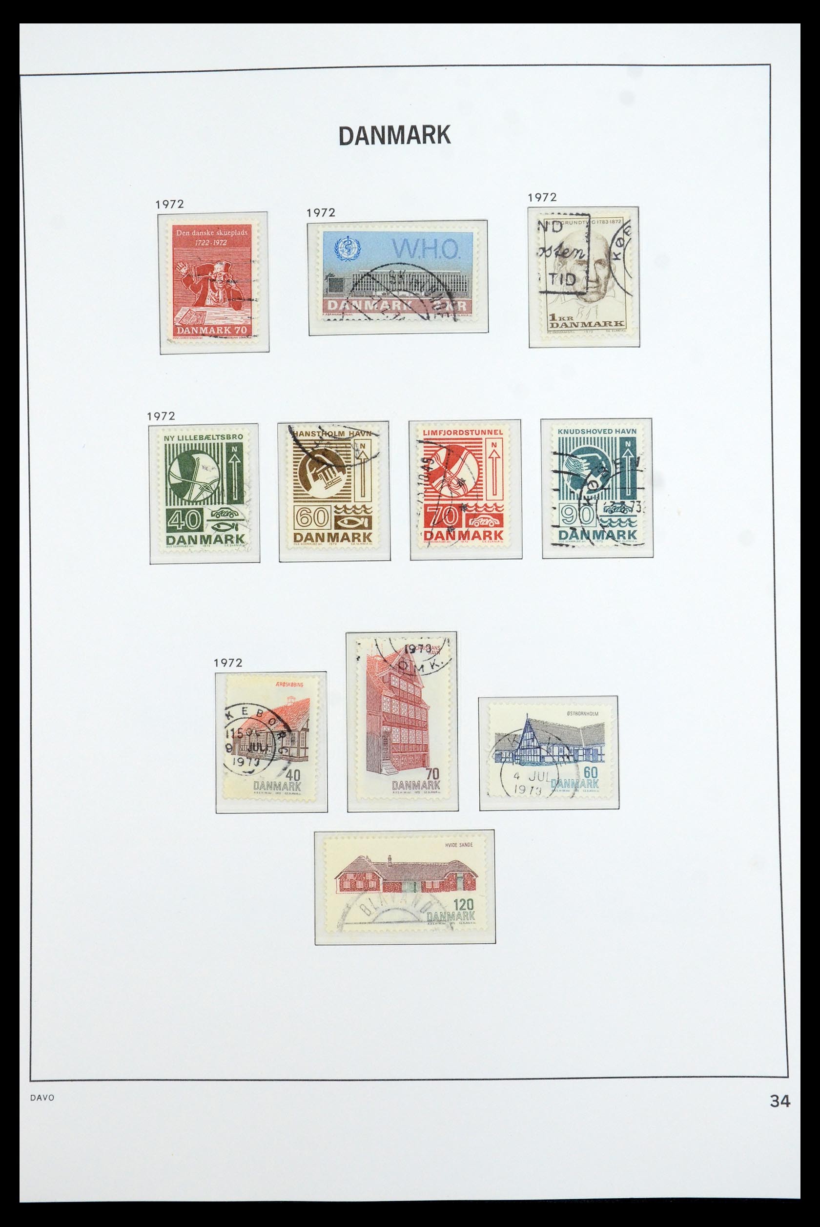 35760 033 - Postzegelverzameling 35760 Denemarken 1851-1995.