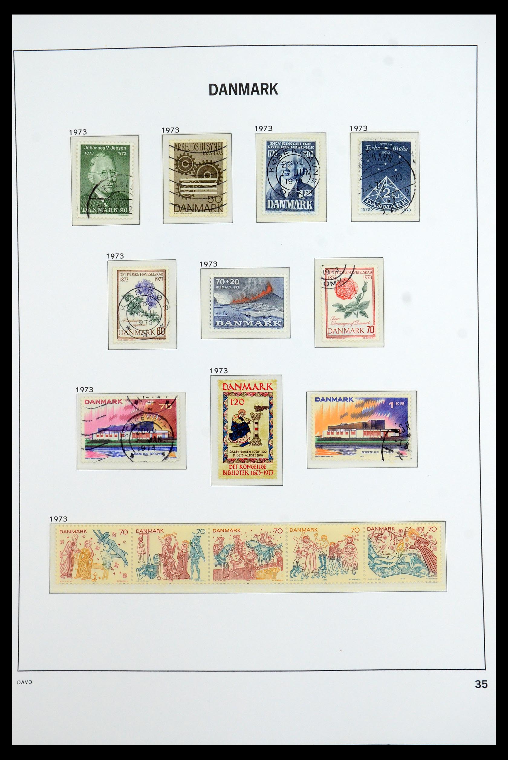 35760 034 - Postzegelverzameling 35760 Denemarken 1851-1995.