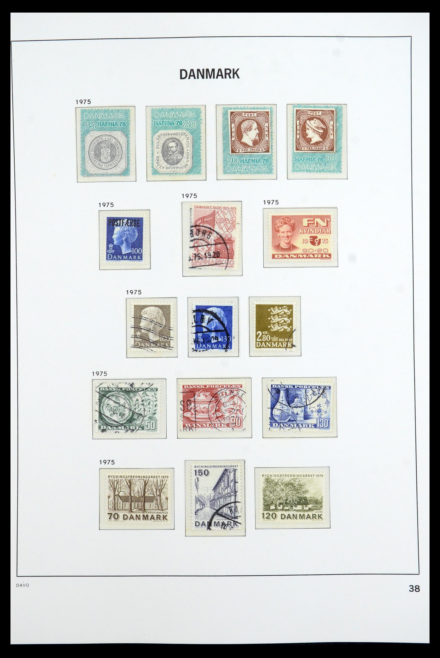 35760 037 - Postzegelverzameling 35760 Denemarken 1851-1995.