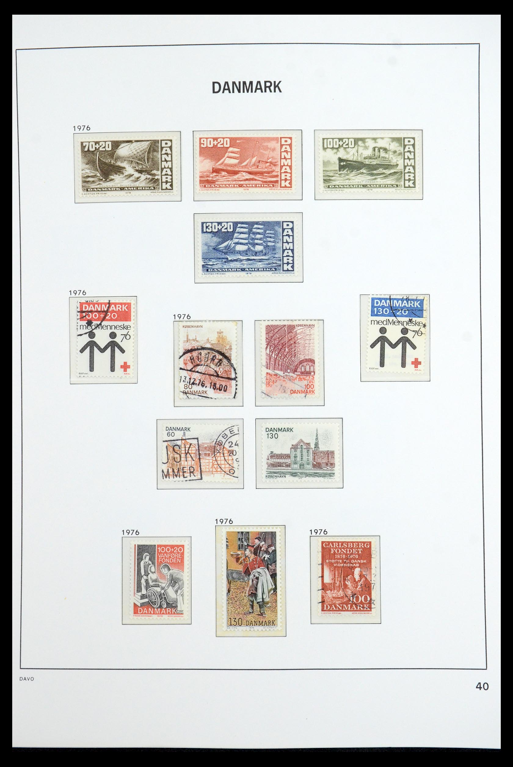 35760 039 - Postzegelverzameling 35760 Denemarken 1851-1995.