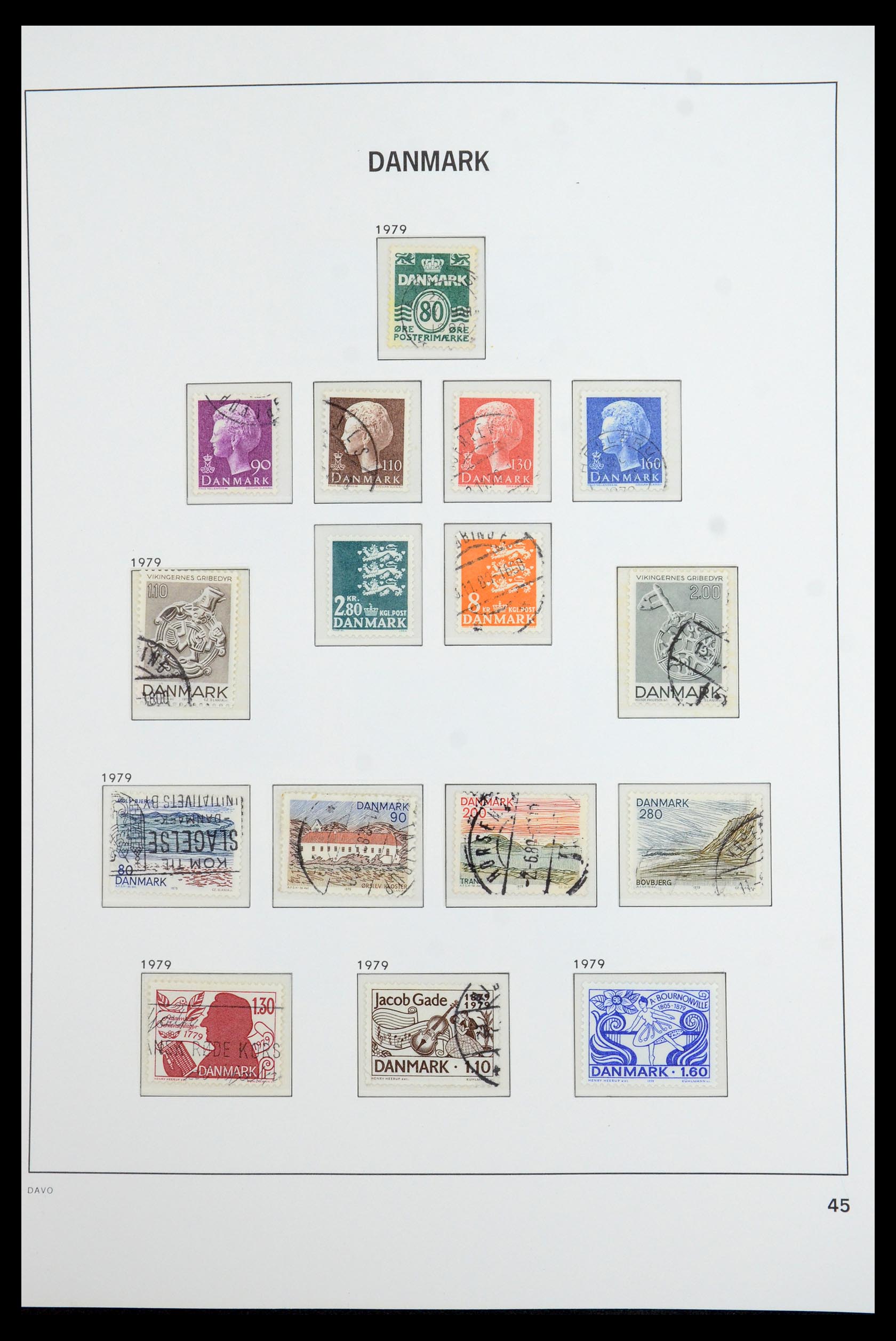 35760 043 - Postzegelverzameling 35760 Denemarken 1851-1995.