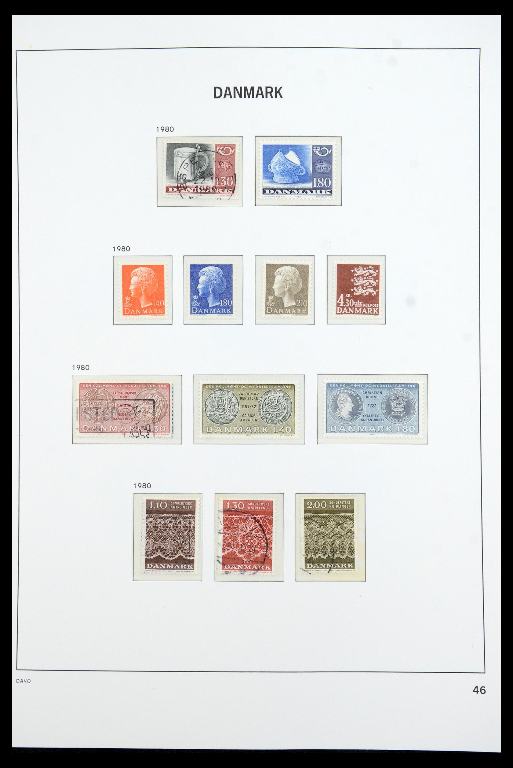 35760 044 - Postzegelverzameling 35760 Denemarken 1851-1995.