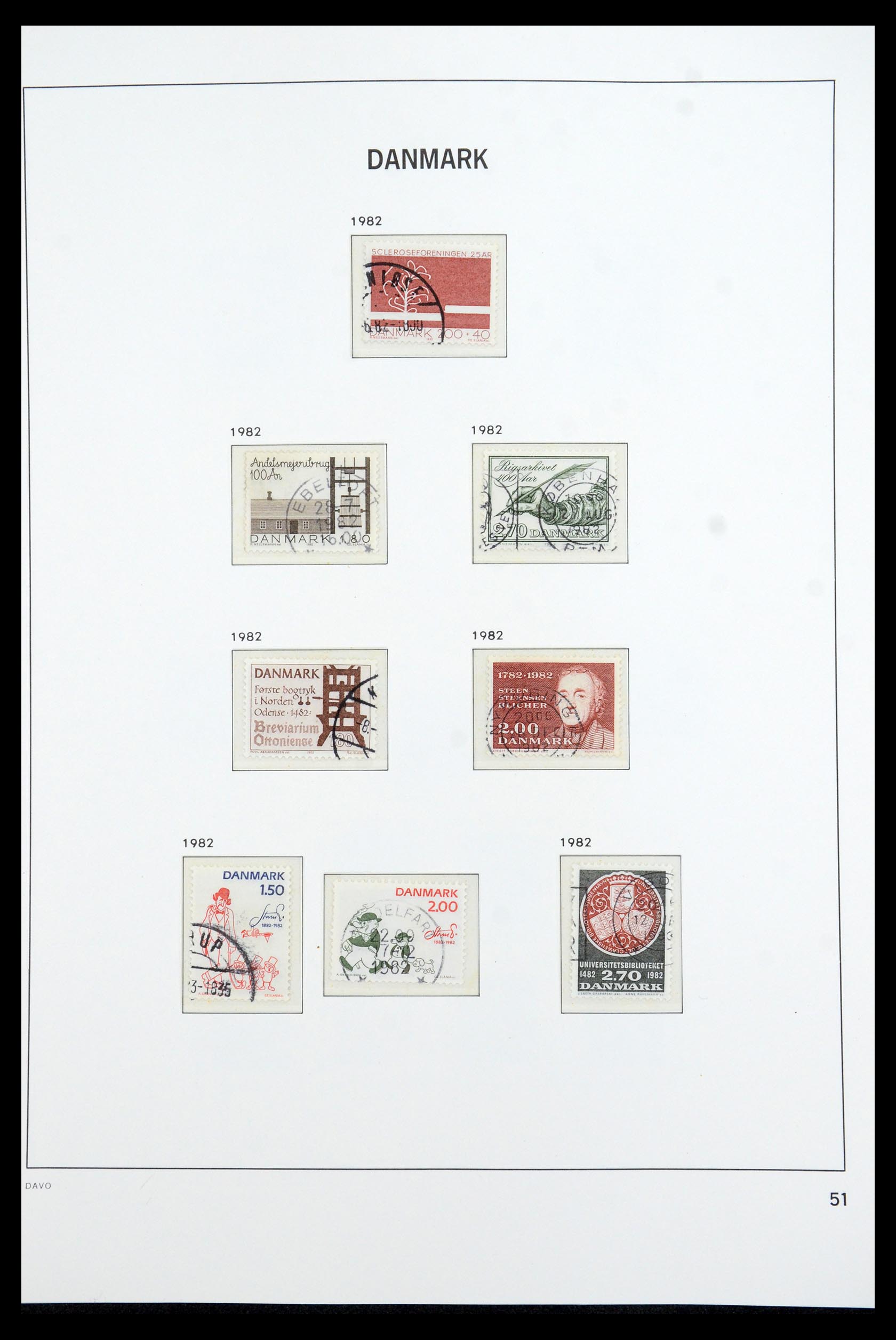 35760 049 - Postzegelverzameling 35760 Denemarken 1851-1995.