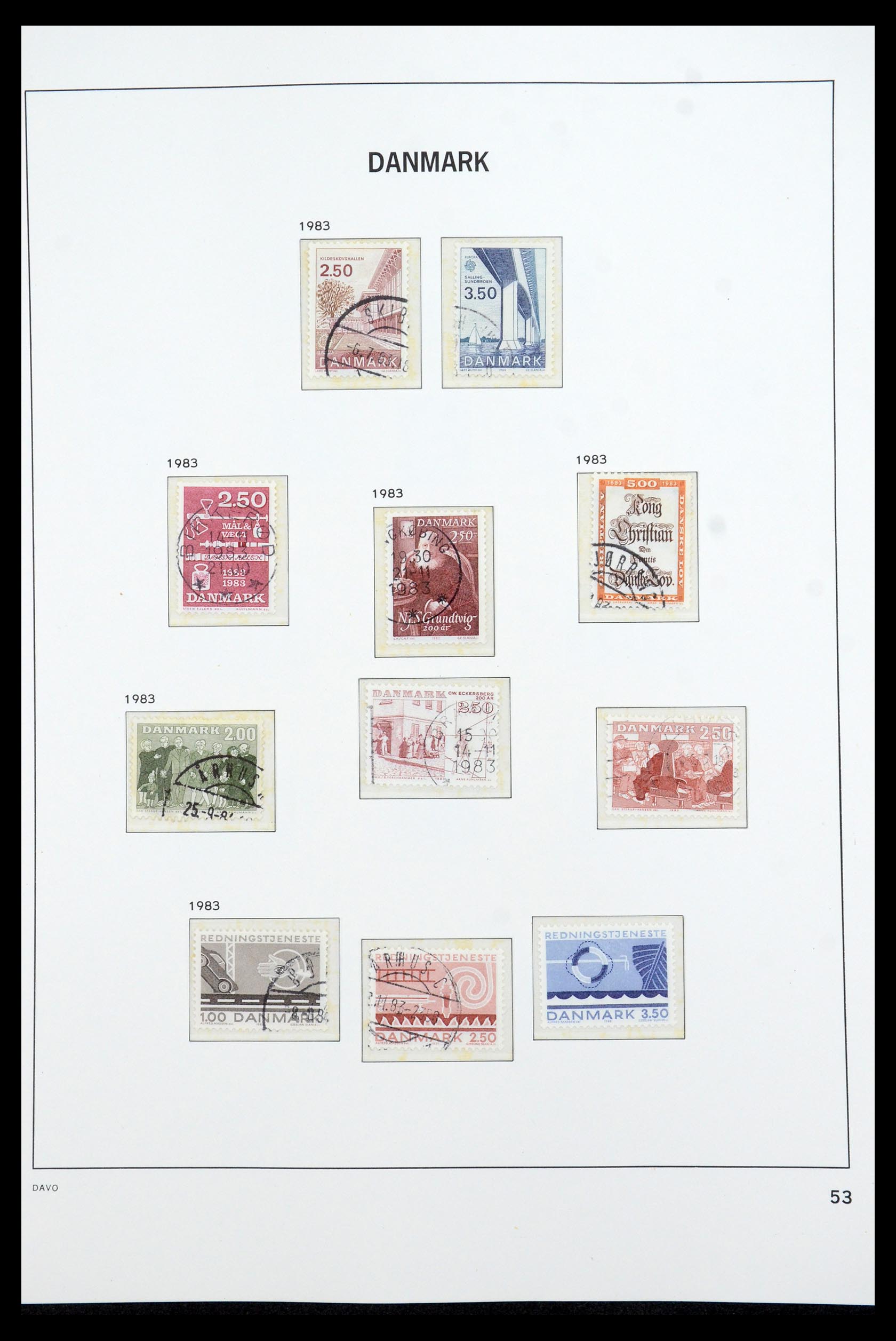 35760 051 - Postzegelverzameling 35760 Denemarken 1851-1995.