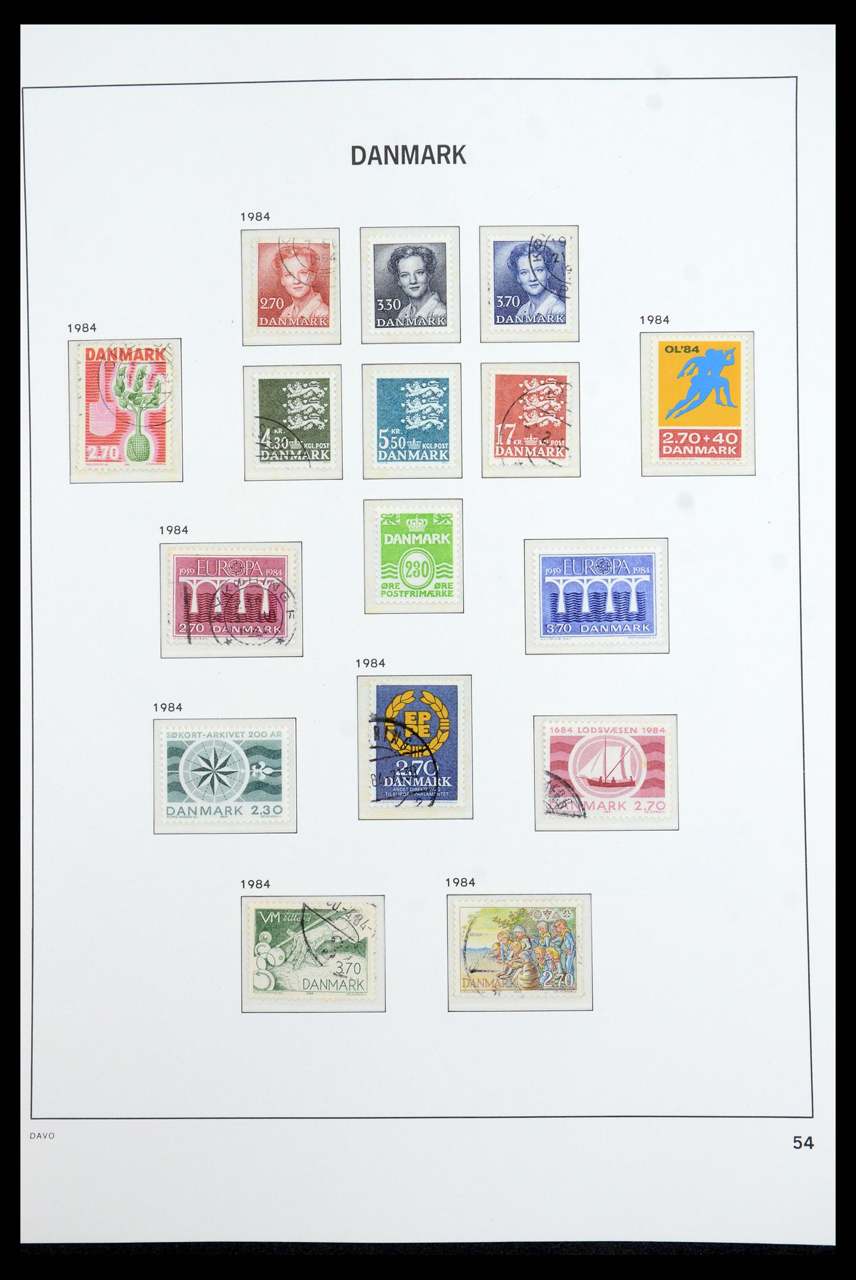 35760 052 - Postzegelverzameling 35760 Denemarken 1851-1995.