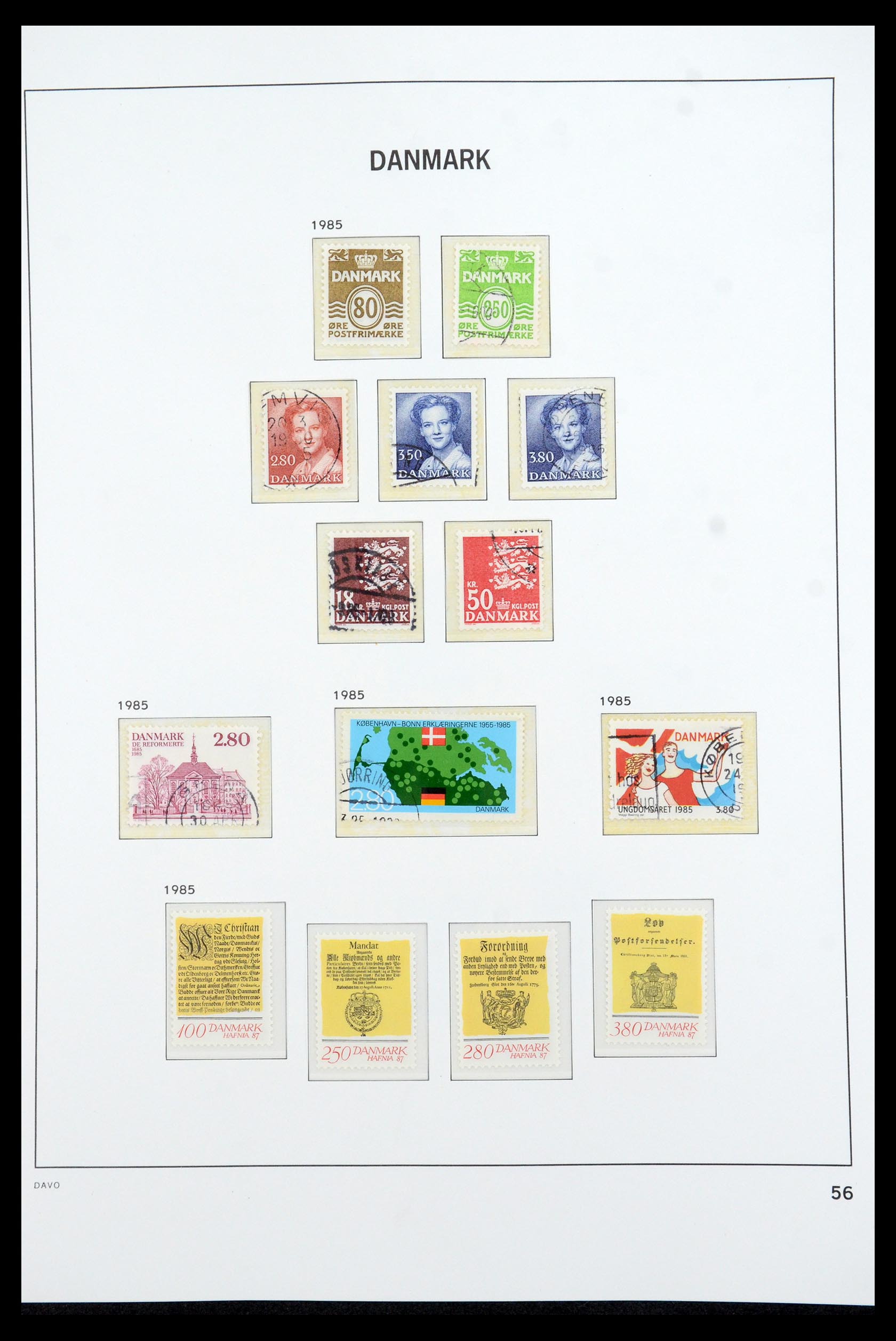 35760 054 - Postzegelverzameling 35760 Denemarken 1851-1995.