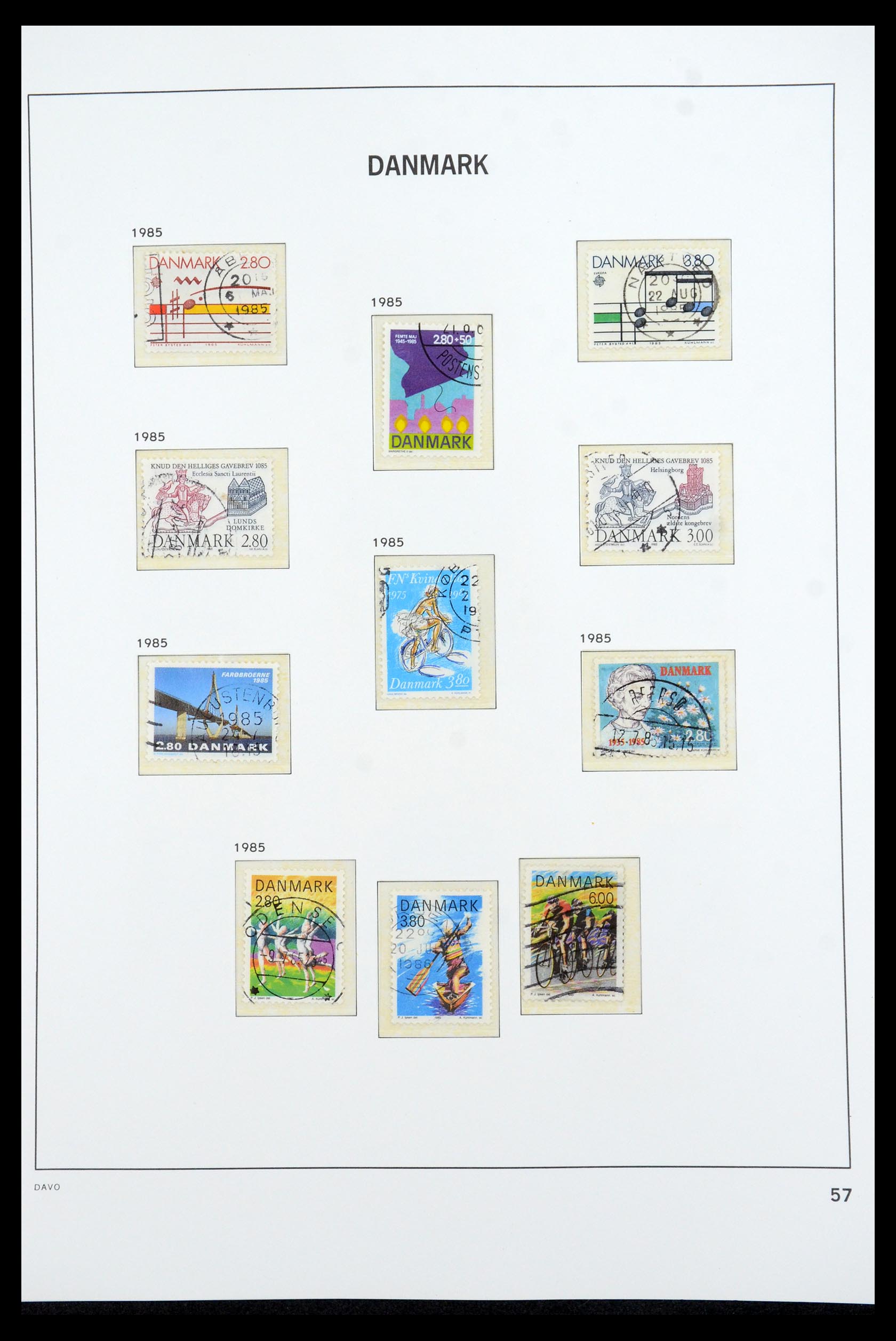 35760 055 - Postzegelverzameling 35760 Denemarken 1851-1995.