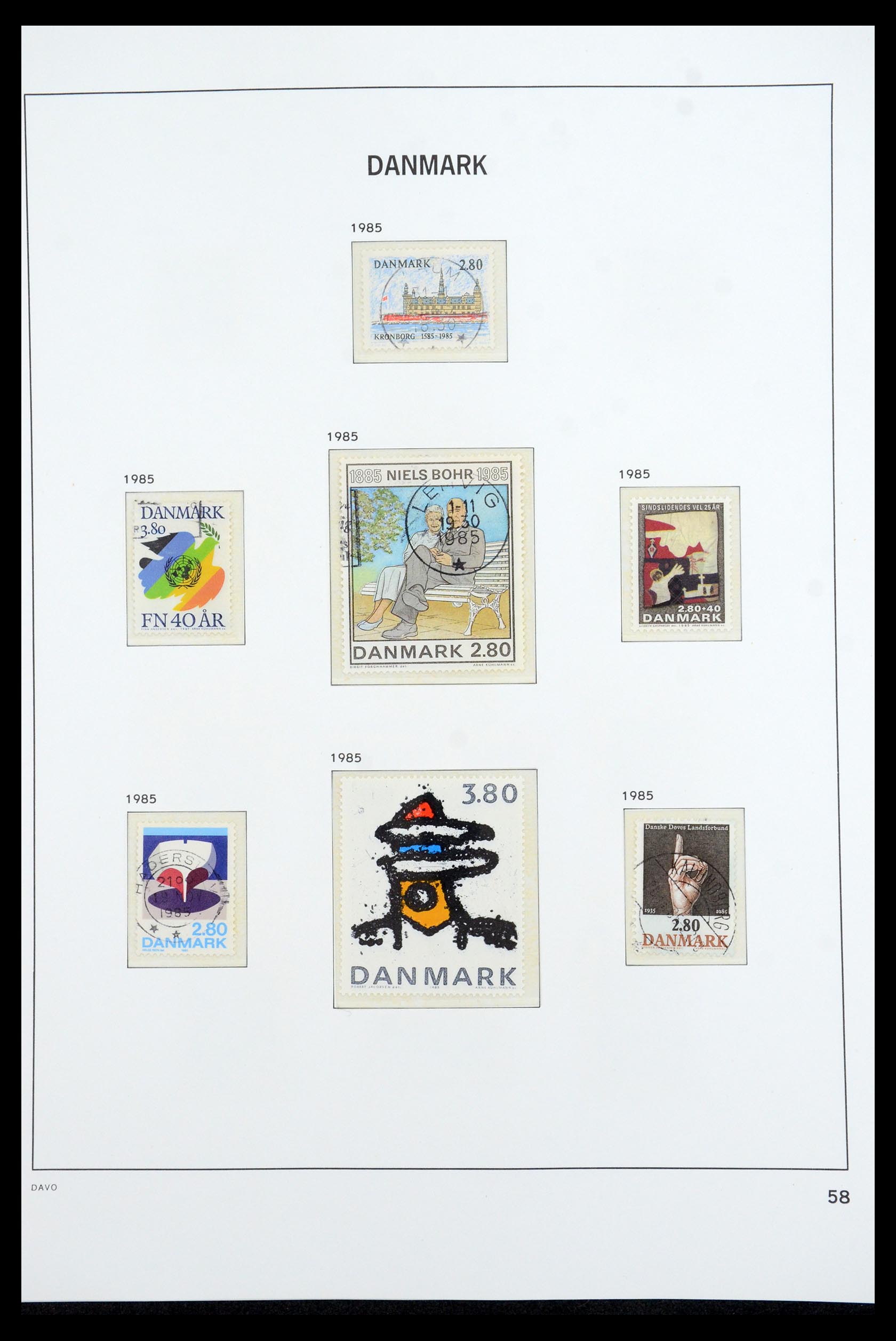 35760 056 - Postzegelverzameling 35760 Denemarken 1851-1995.
