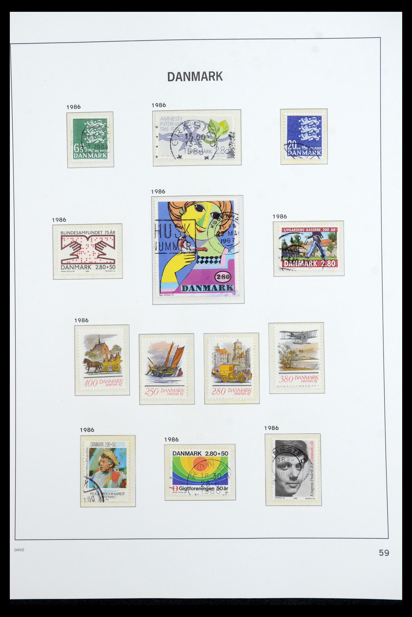 35760 057 - Postzegelverzameling 35760 Denemarken 1851-1995.