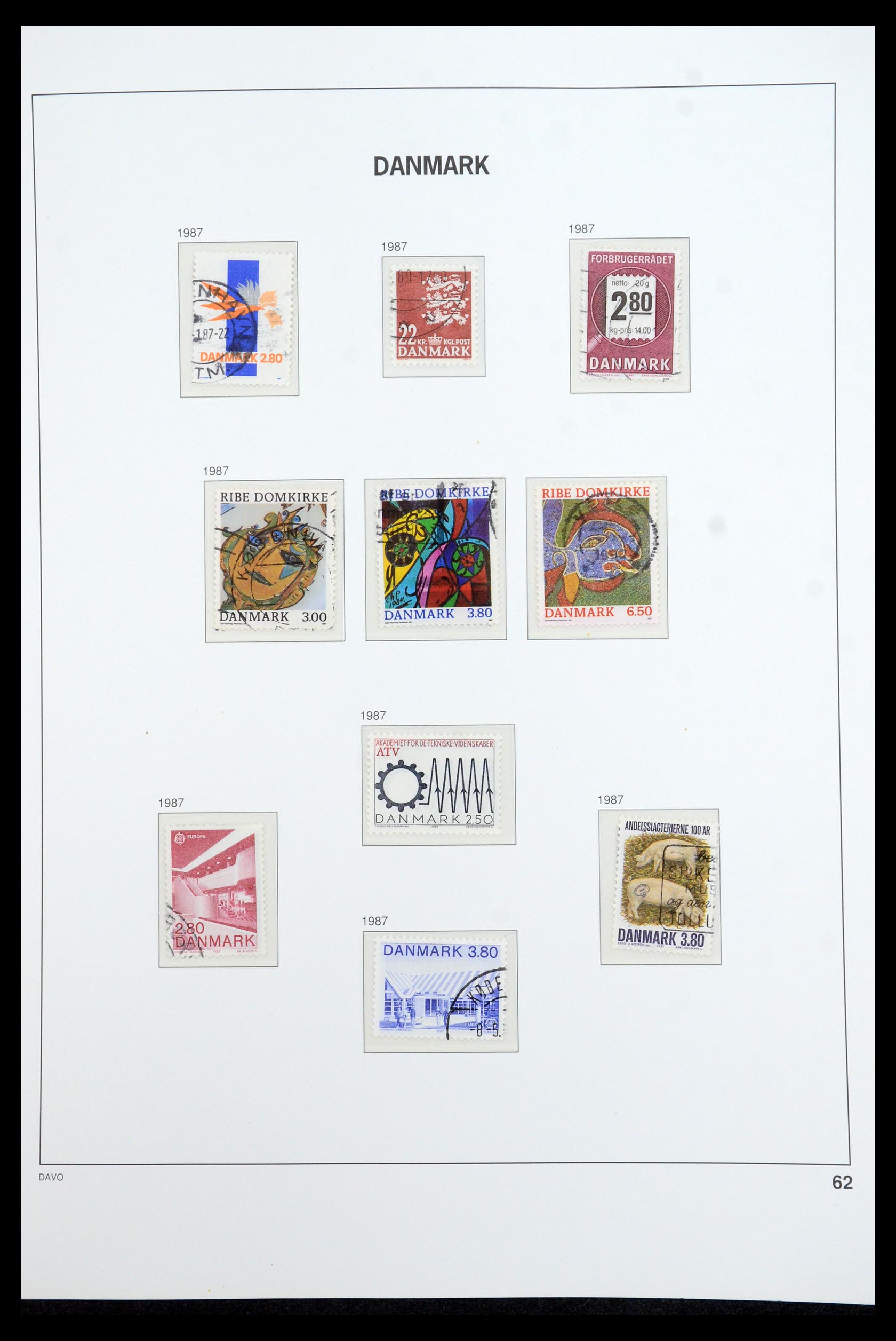 35760 060 - Postzegelverzameling 35760 Denemarken 1851-1995.