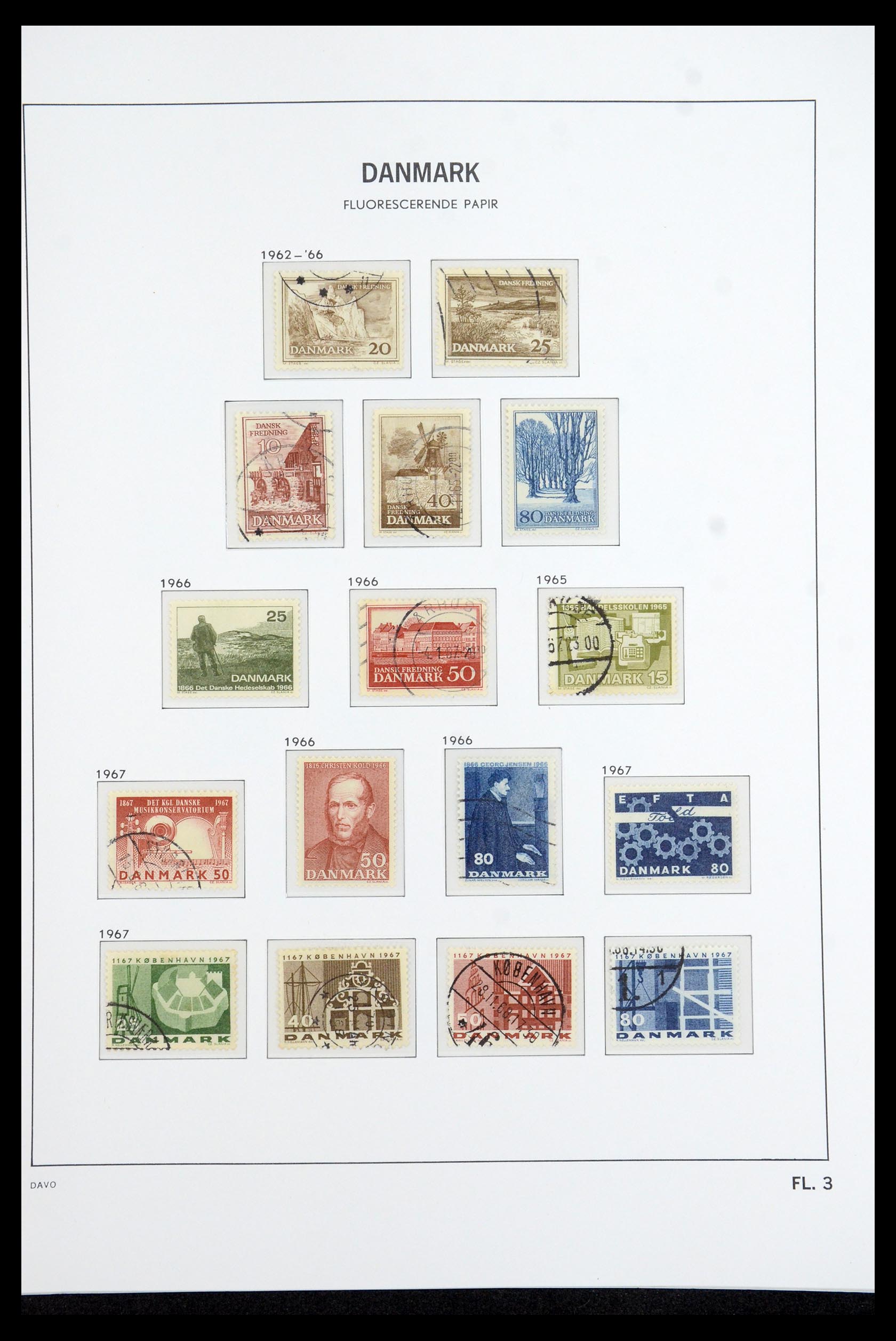 35760 083 - Postzegelverzameling 35760 Denemarken 1851-1995.