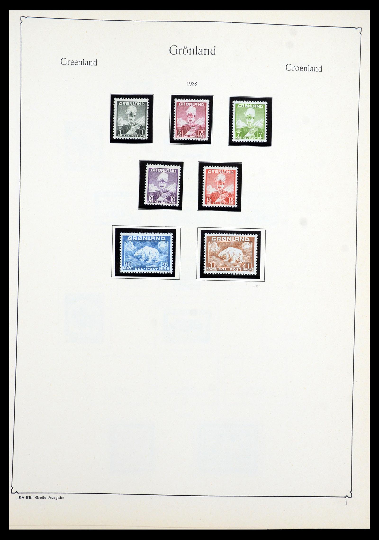 35761 001 - Postzegelverzameling 35761 Groenland 1938-2001.