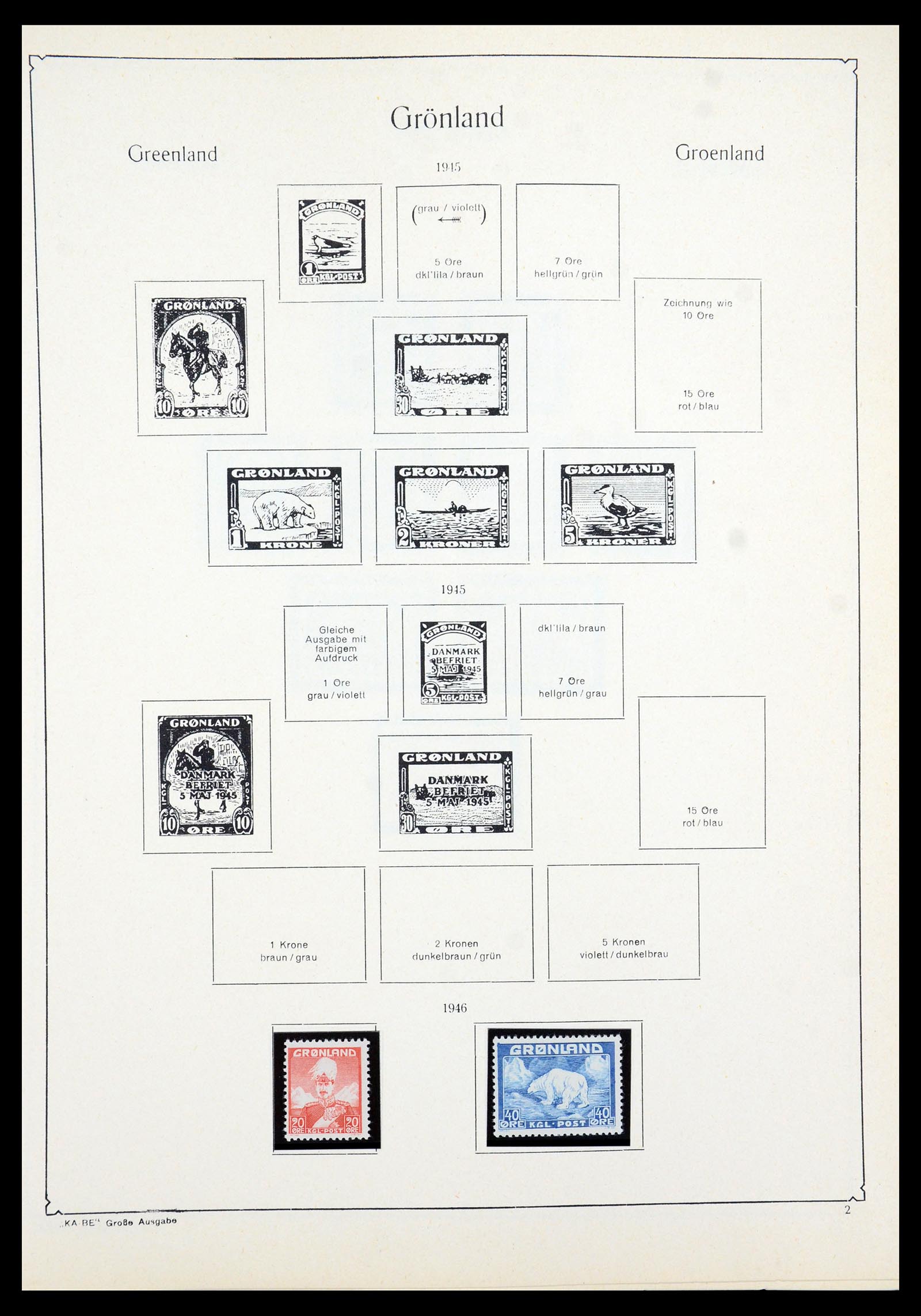 35761 002 - Postzegelverzameling 35761 Groenland 1938-2001.