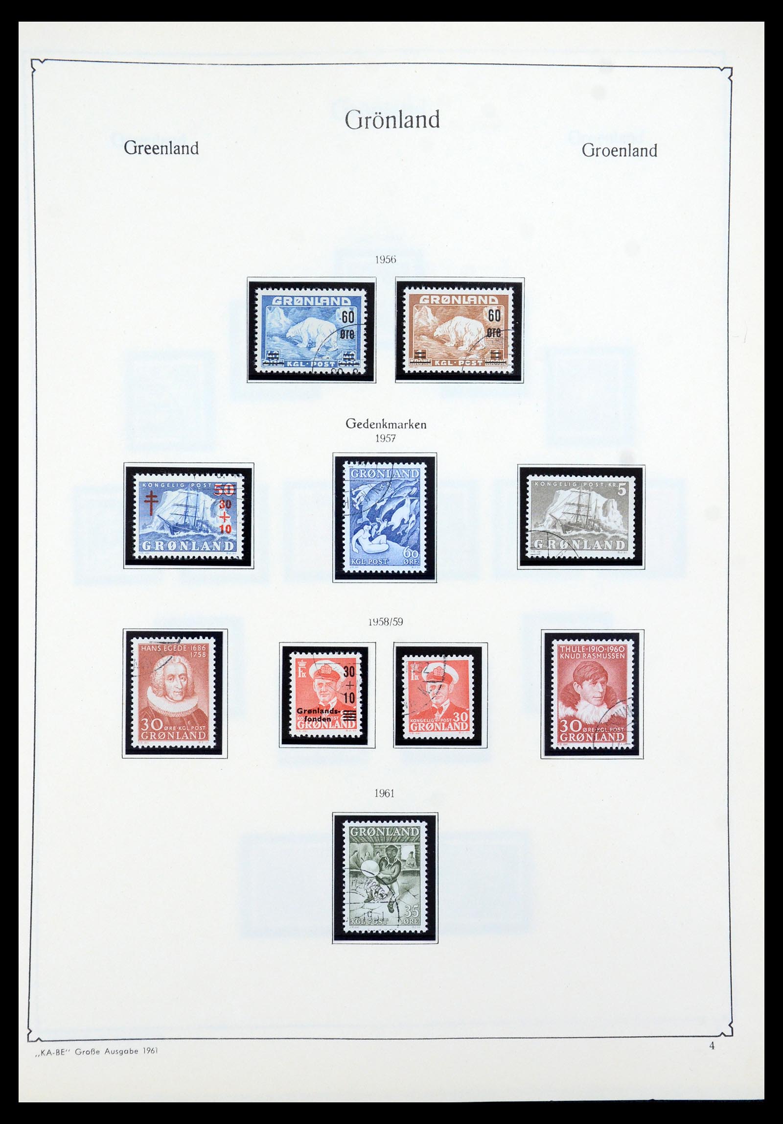 35761 004 - Postzegelverzameling 35761 Groenland 1938-2001.