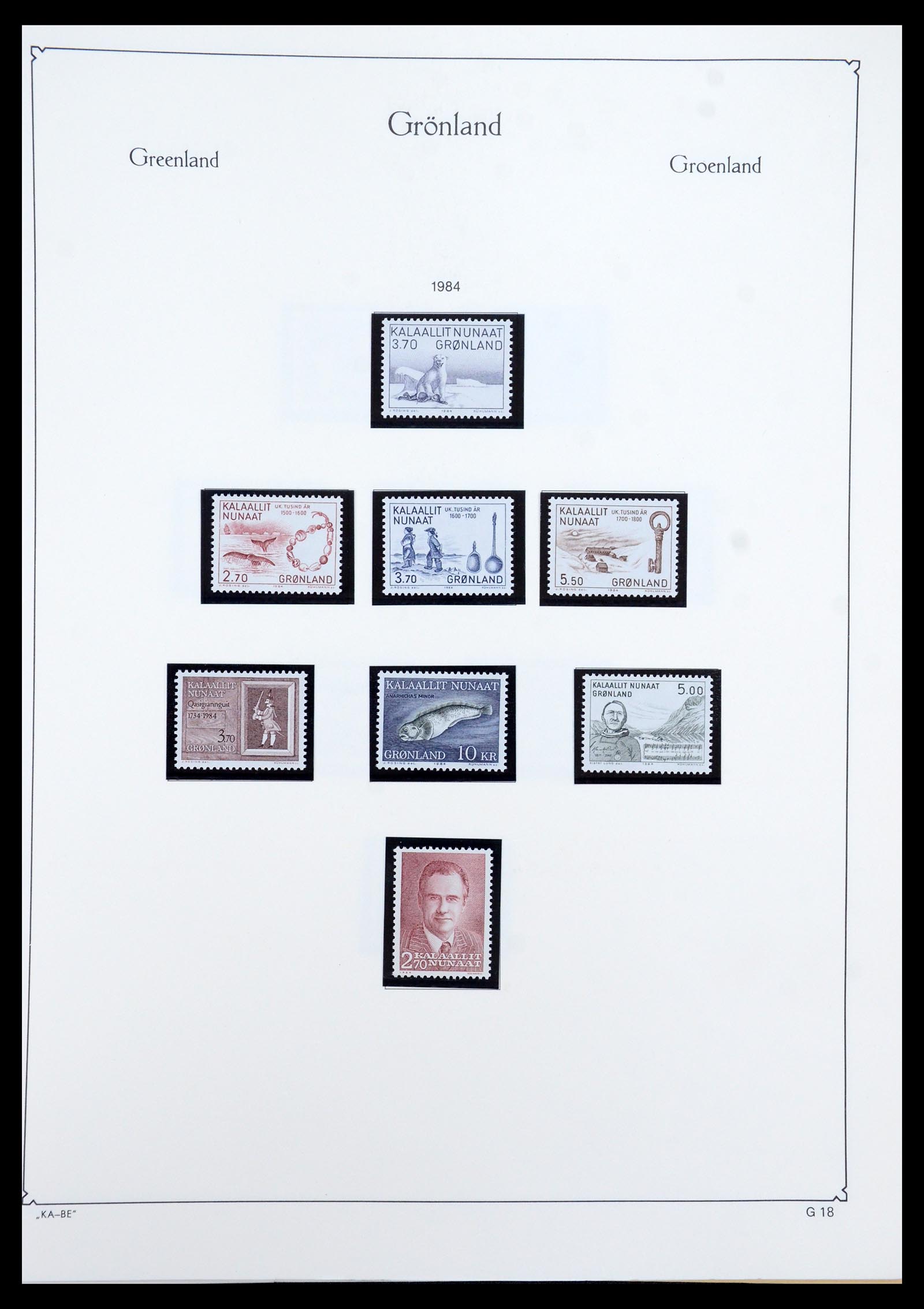 35761 017 - Postzegelverzameling 35761 Groenland 1938-2001.