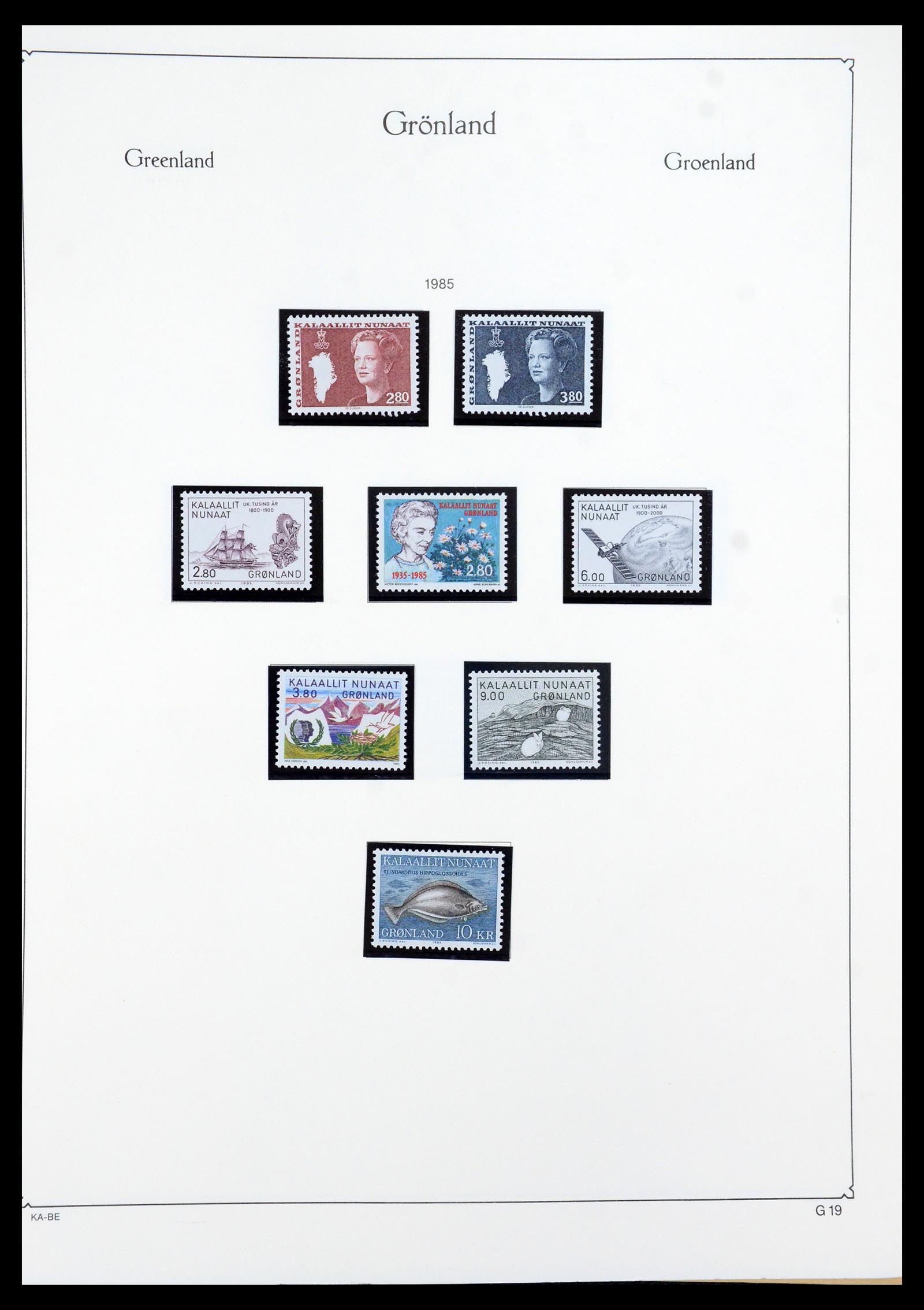 35761 018 - Postzegelverzameling 35761 Groenland 1938-2001.
