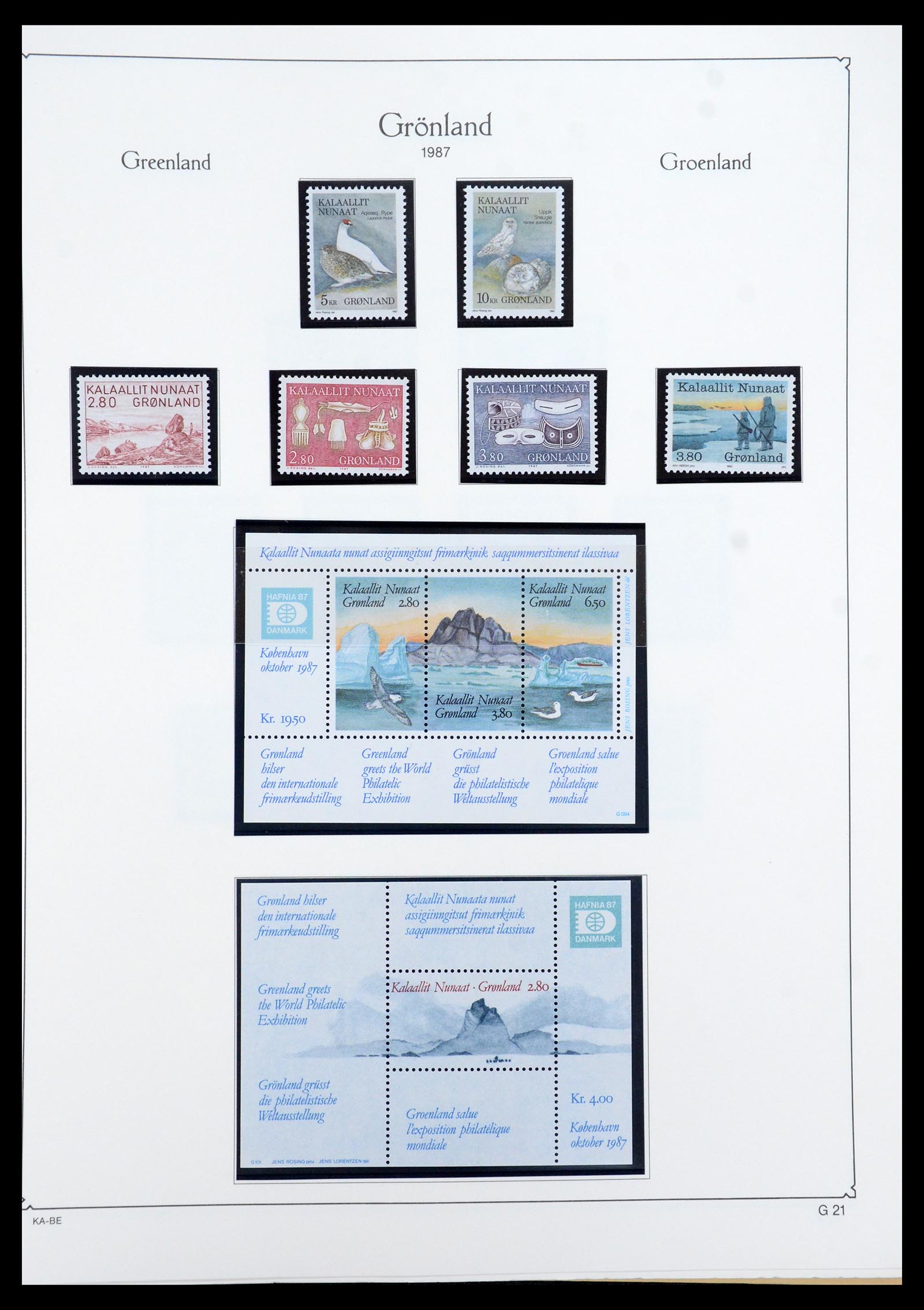 35761 020 - Postzegelverzameling 35761 Groenland 1938-2001.