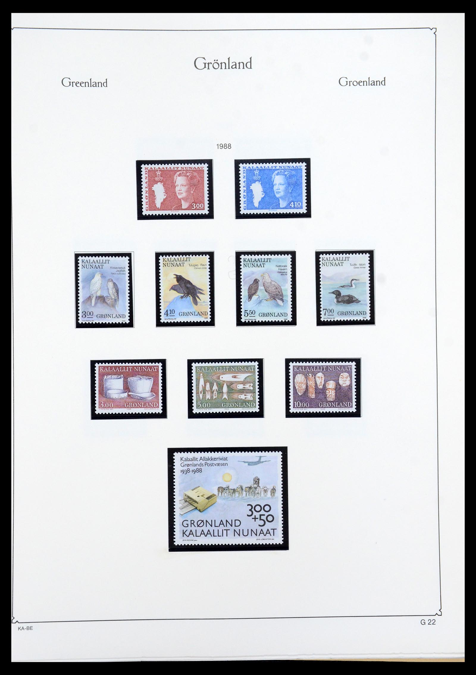 35761 021 - Postzegelverzameling 35761 Groenland 1938-2001.
