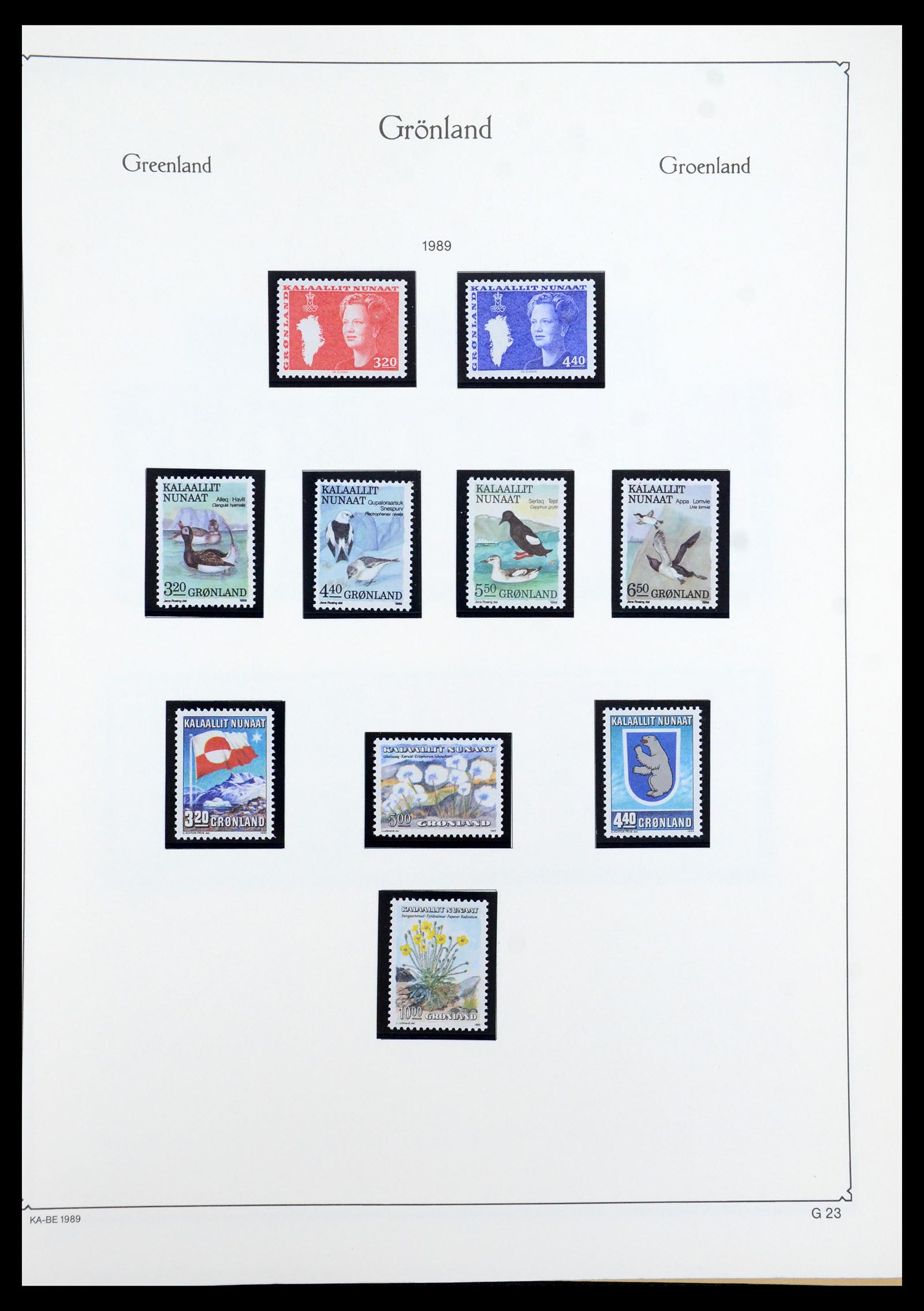 35761 022 - Postzegelverzameling 35761 Groenland 1938-2001.