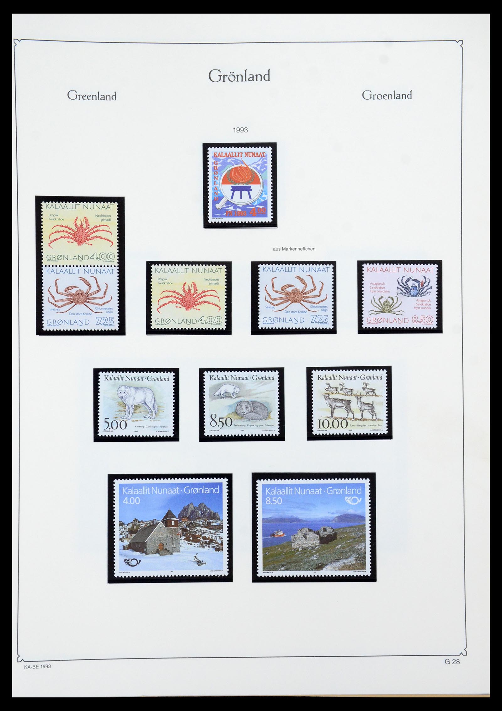 35761 029 - Postzegelverzameling 35761 Groenland 1938-2001.
