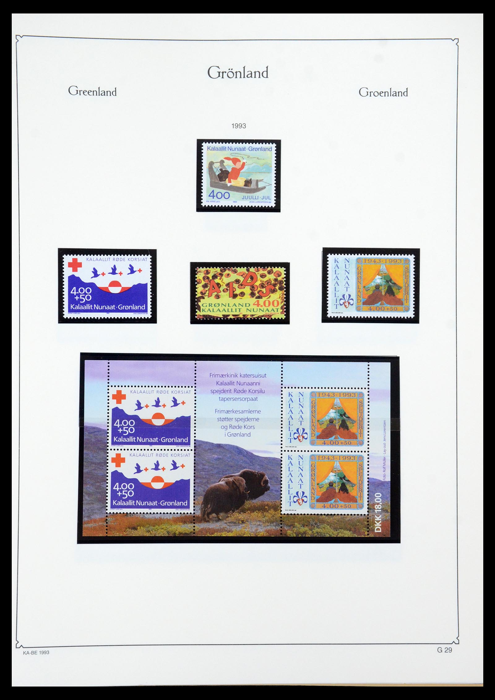 35761 030 - Postzegelverzameling 35761 Groenland 1938-2001.