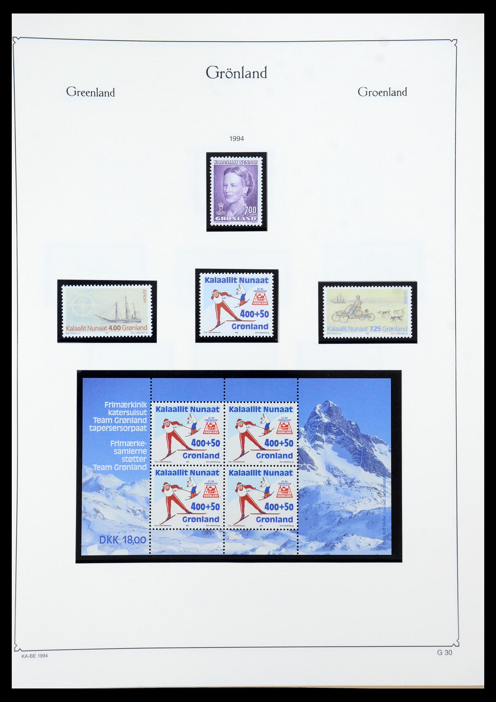 35761 031 - Postzegelverzameling 35761 Groenland 1938-2001.