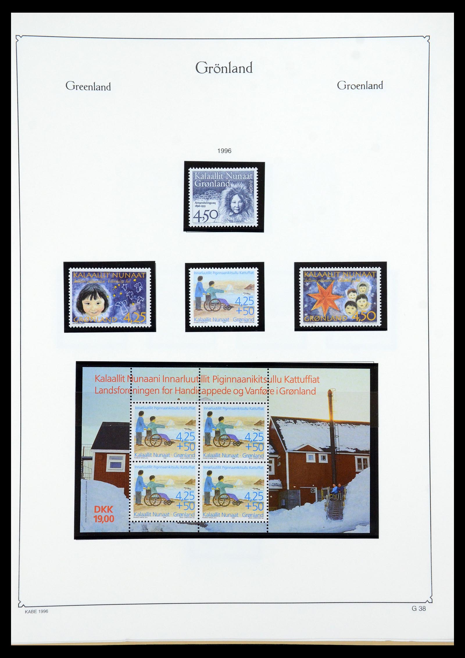 35761 039 - Postzegelverzameling 35761 Groenland 1938-2001.