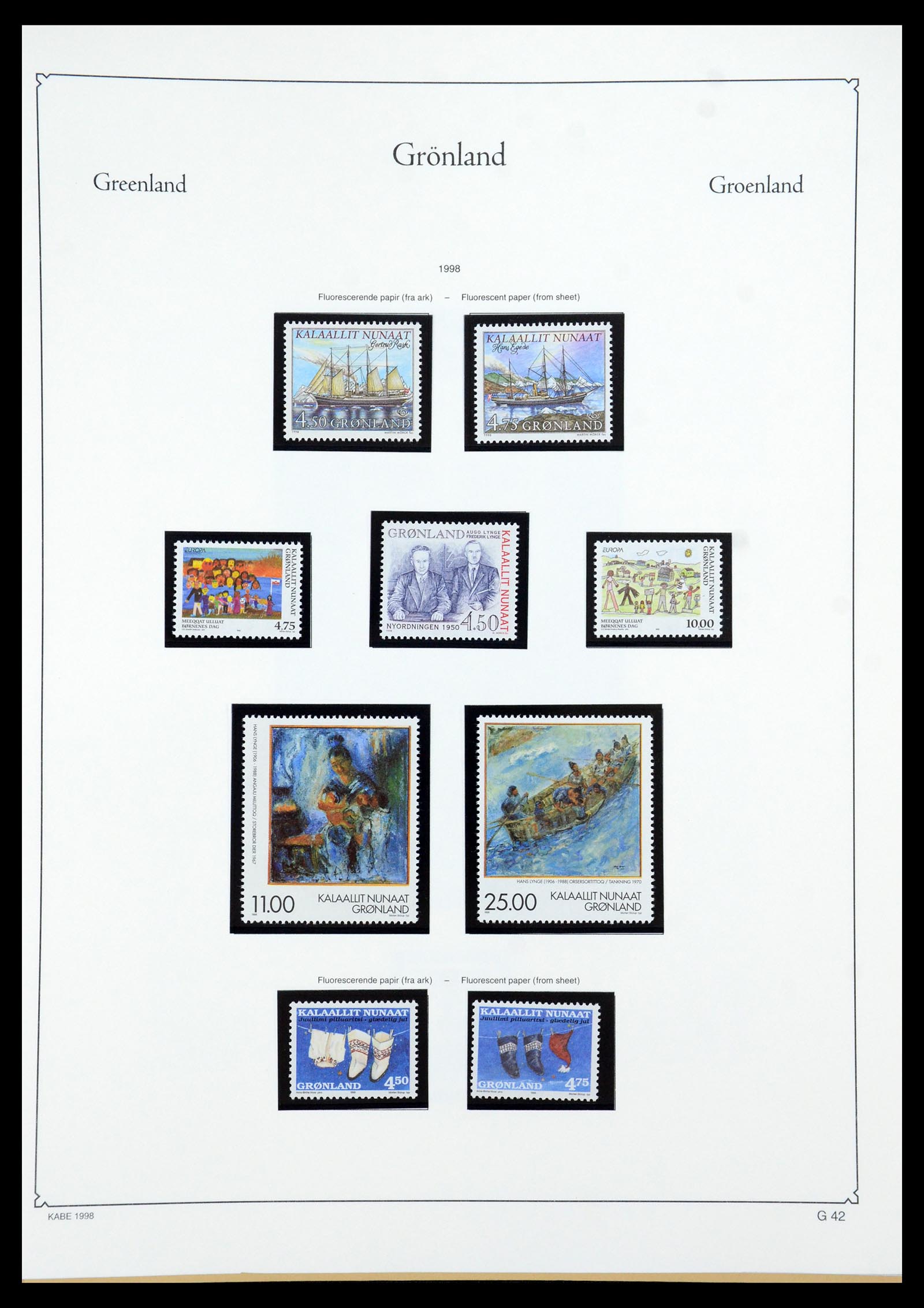 35761 043 - Postzegelverzameling 35761 Groenland 1938-2001.