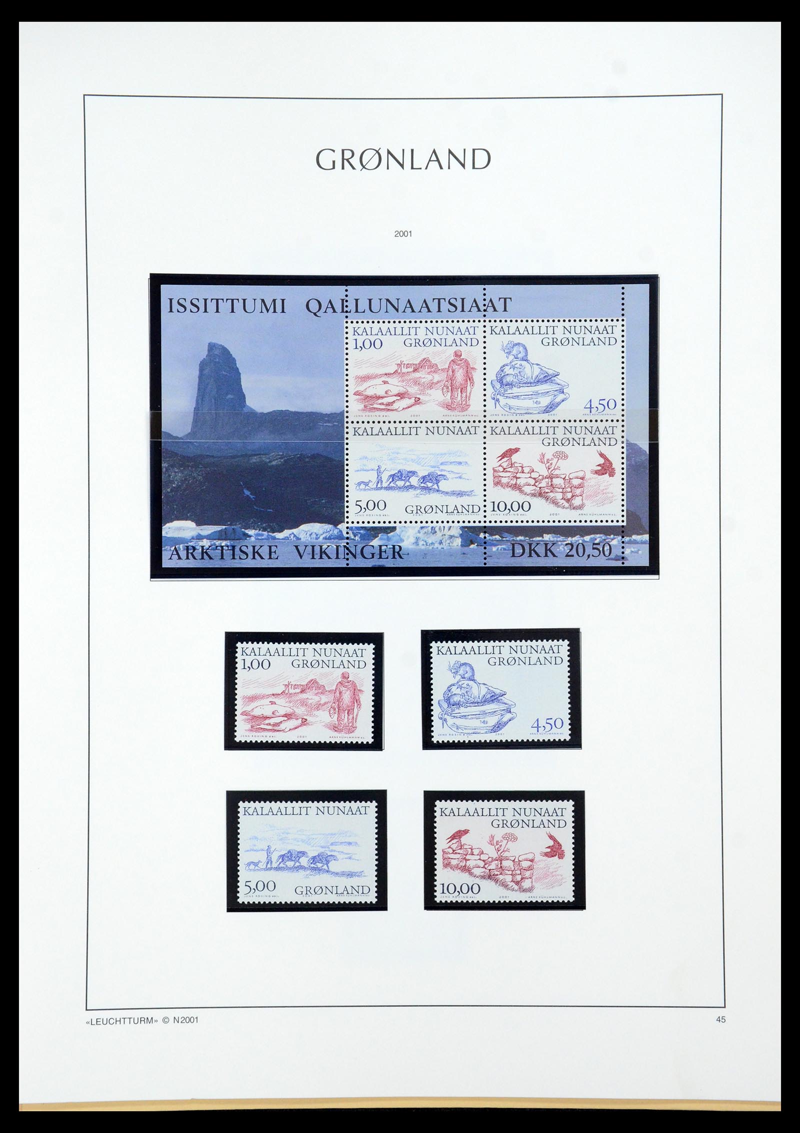 35761 053 - Postzegelverzameling 35761 Groenland 1938-2001.