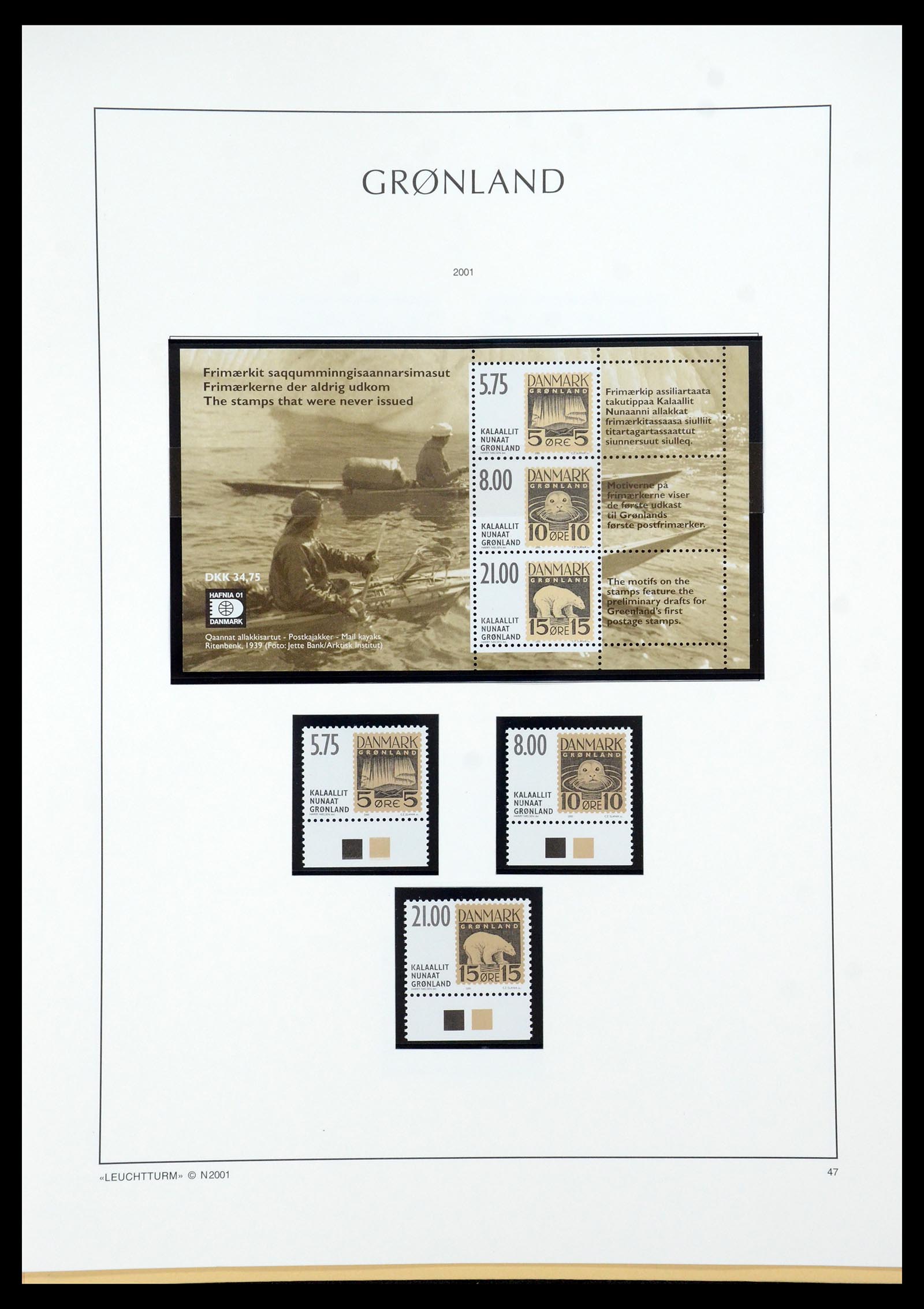 35761 055 - Postzegelverzameling 35761 Groenland 1938-2001.