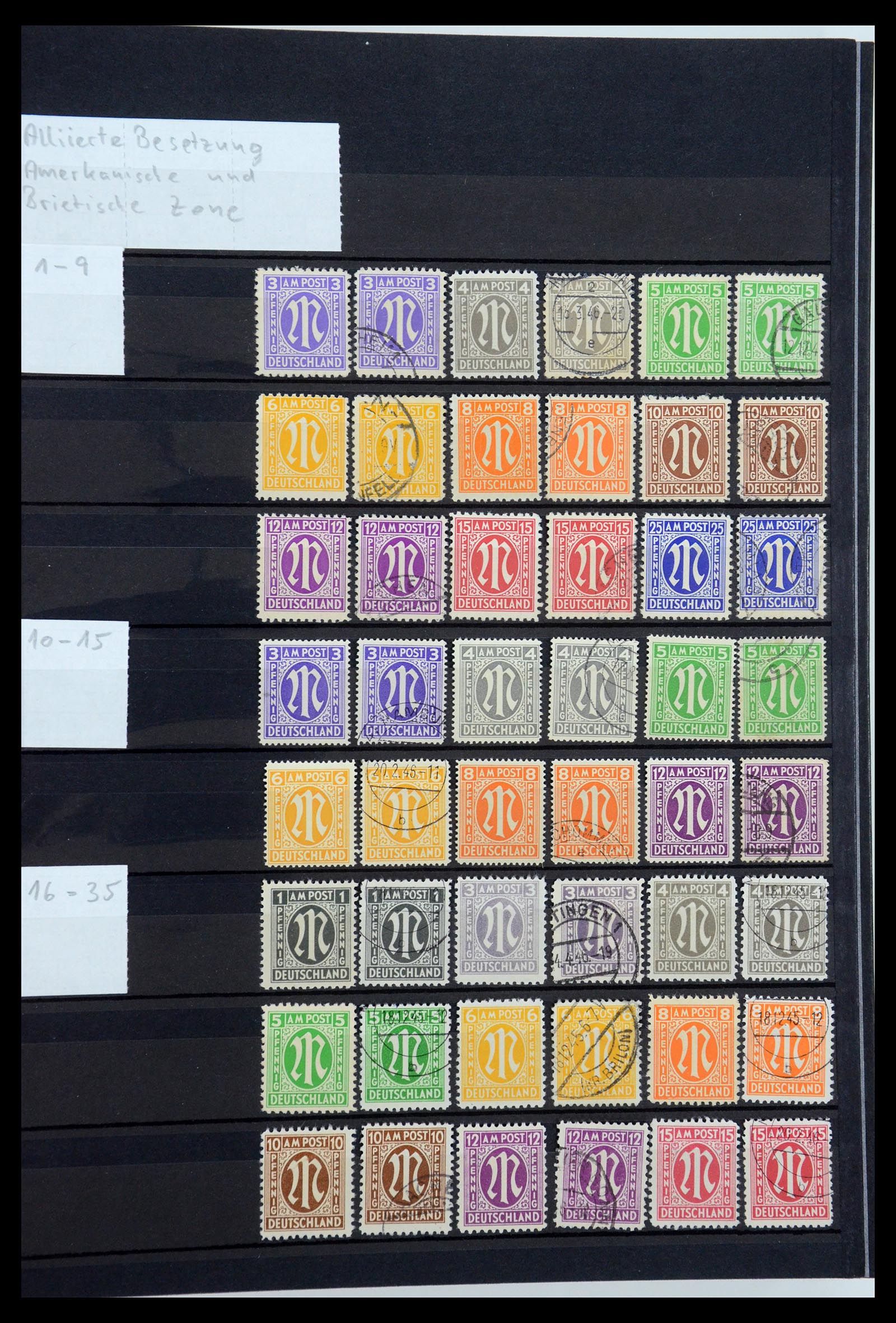 35762 001 - Postzegelverzameling 35762 Duitse Zones 1945-1949.