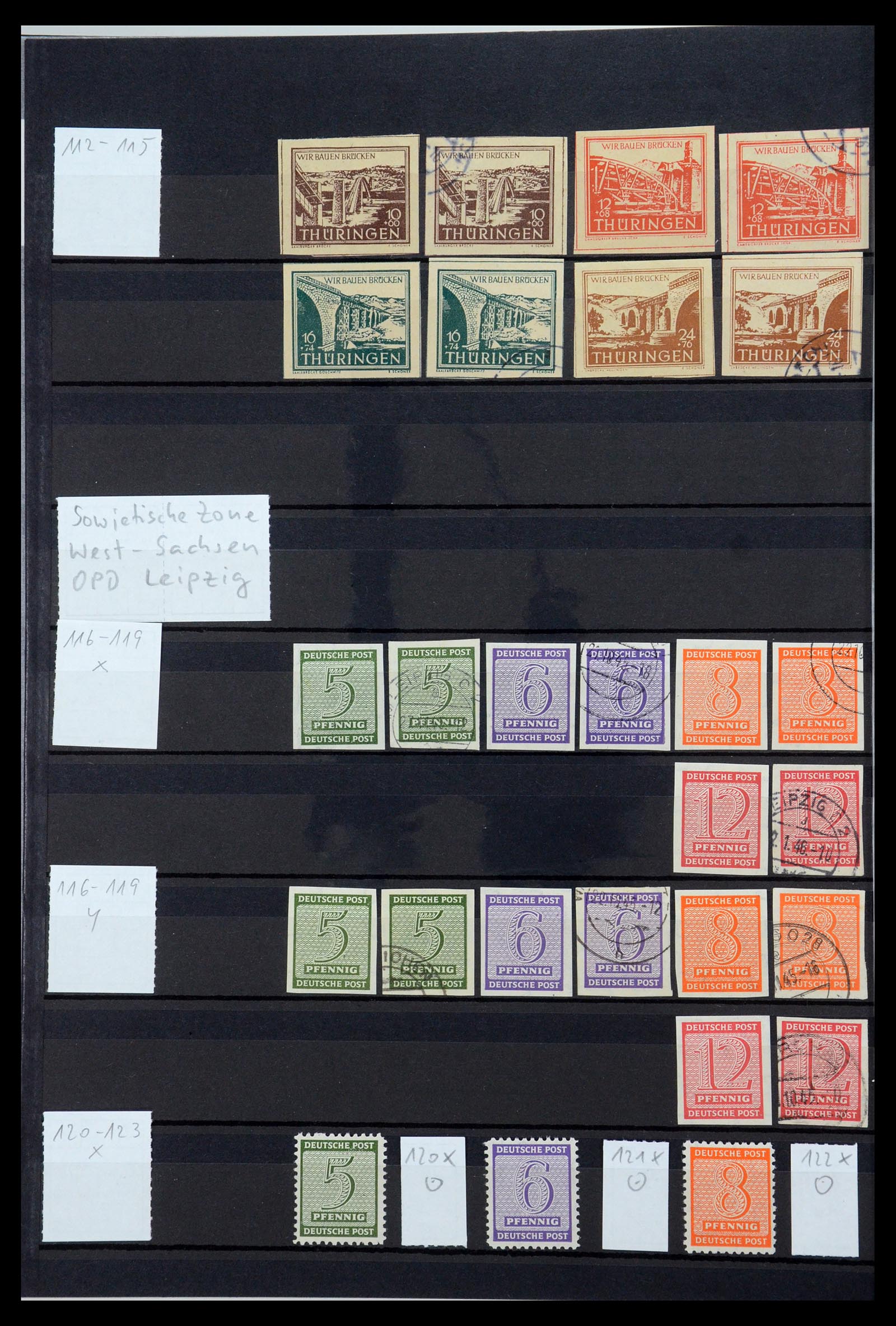 35762 038 - Postzegelverzameling 35762 Duitse Zones 1945-1949.