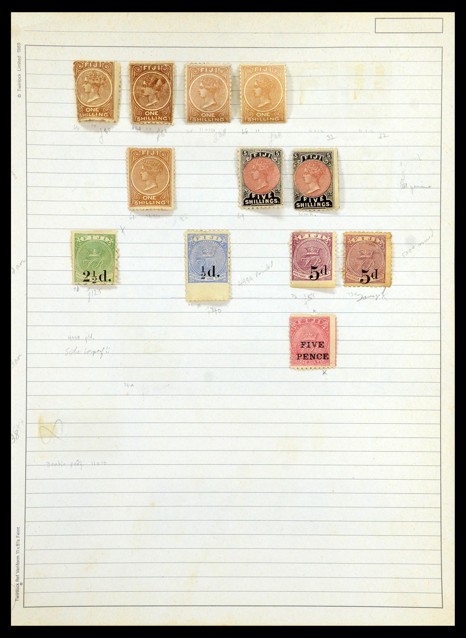 35765 003 - Stamp Collection 35765 Fiji 1871-1893.
