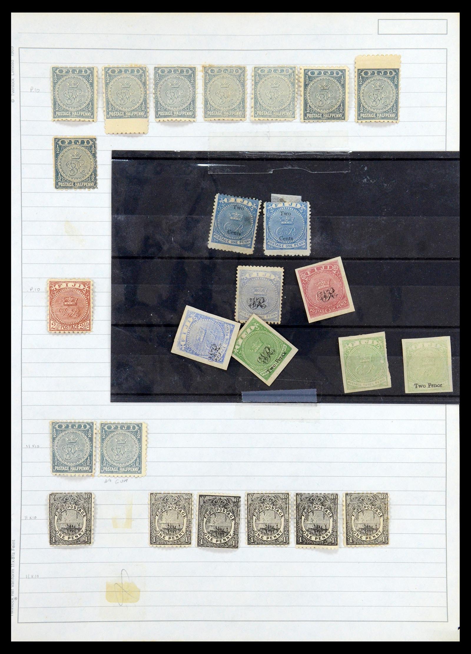 35765 004 - Postzegelverzameling 35765 Fiji 1871-1893.