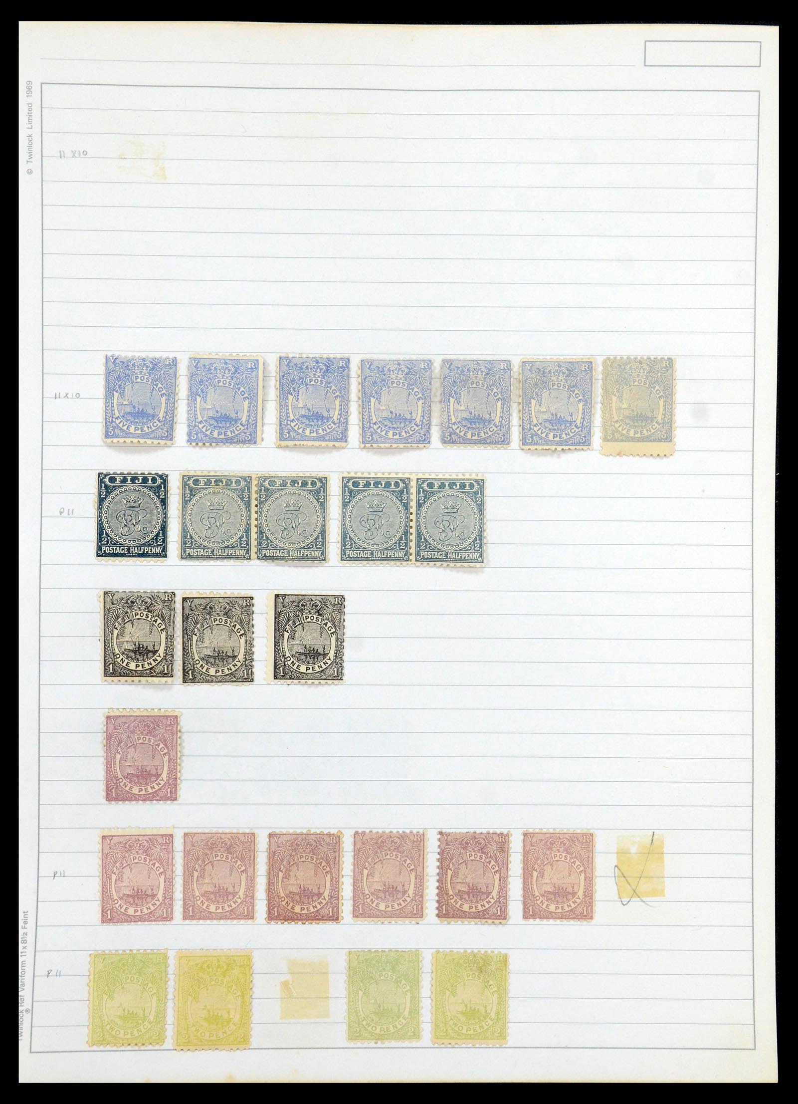 35765 005 - Postzegelverzameling 35765 Fiji 1871-1893.
