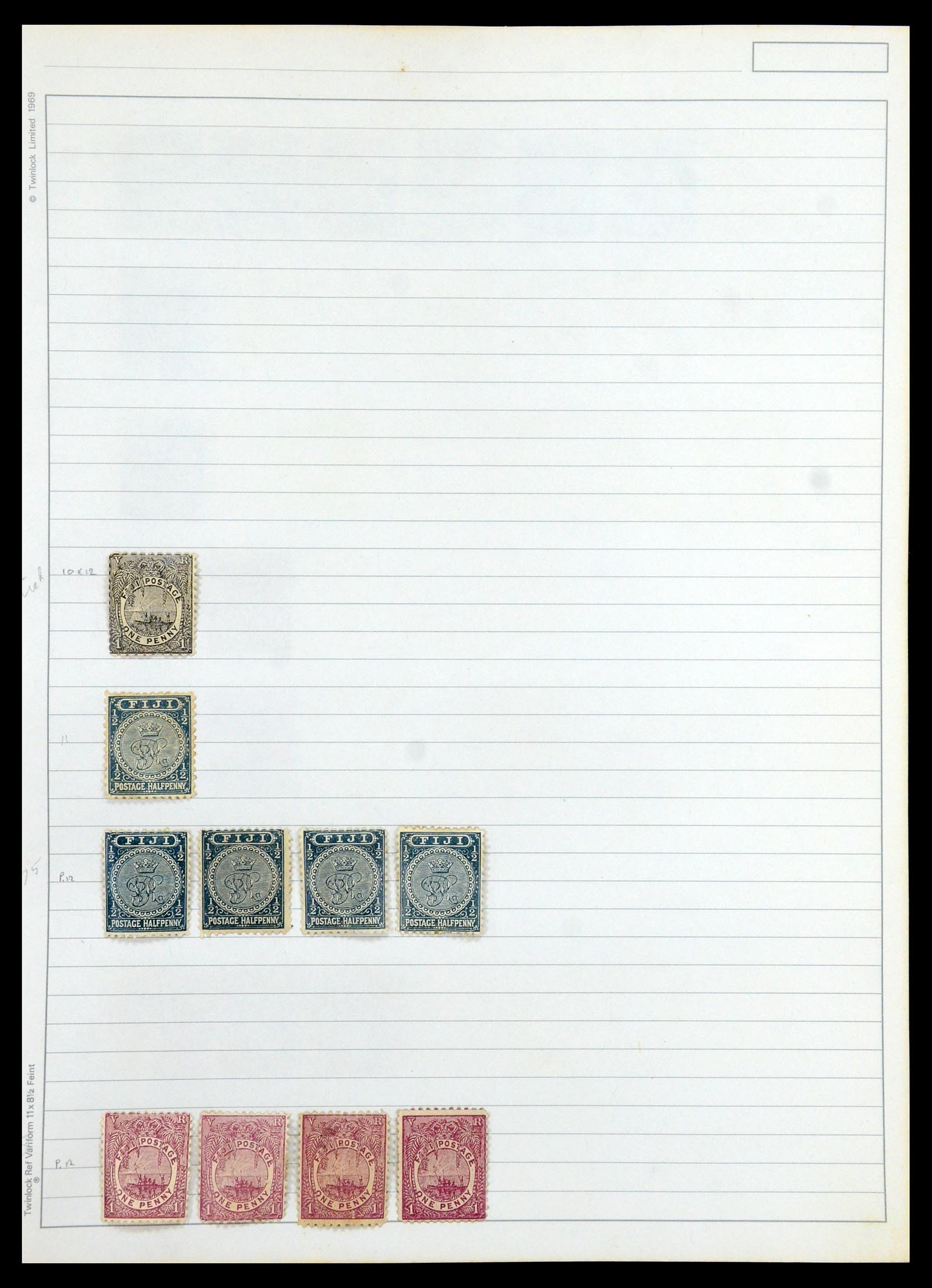 35765 006 - Postzegelverzameling 35765 Fiji 1871-1893.