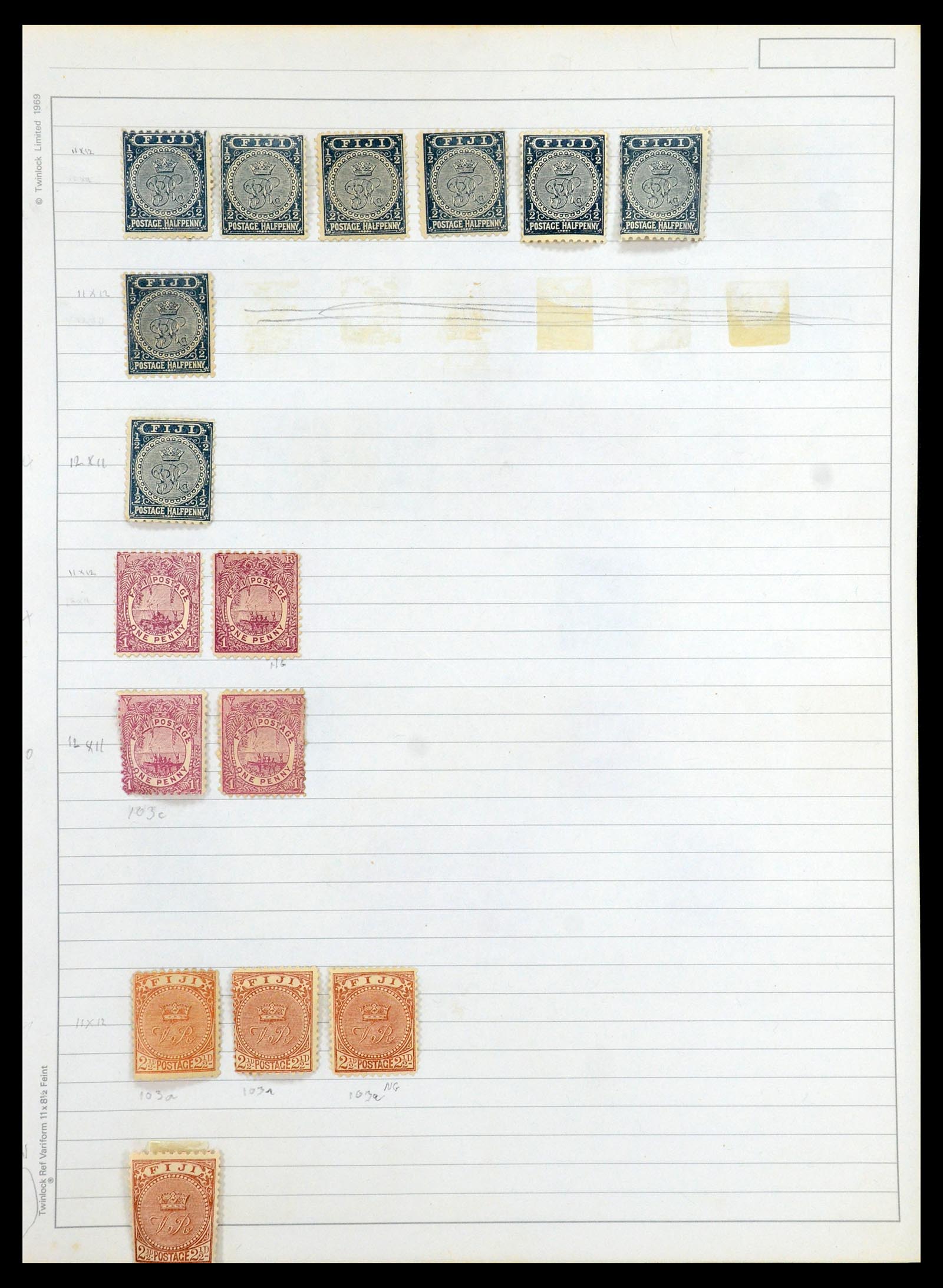 35765 007 - Postzegelverzameling 35765 Fiji 1871-1893.
