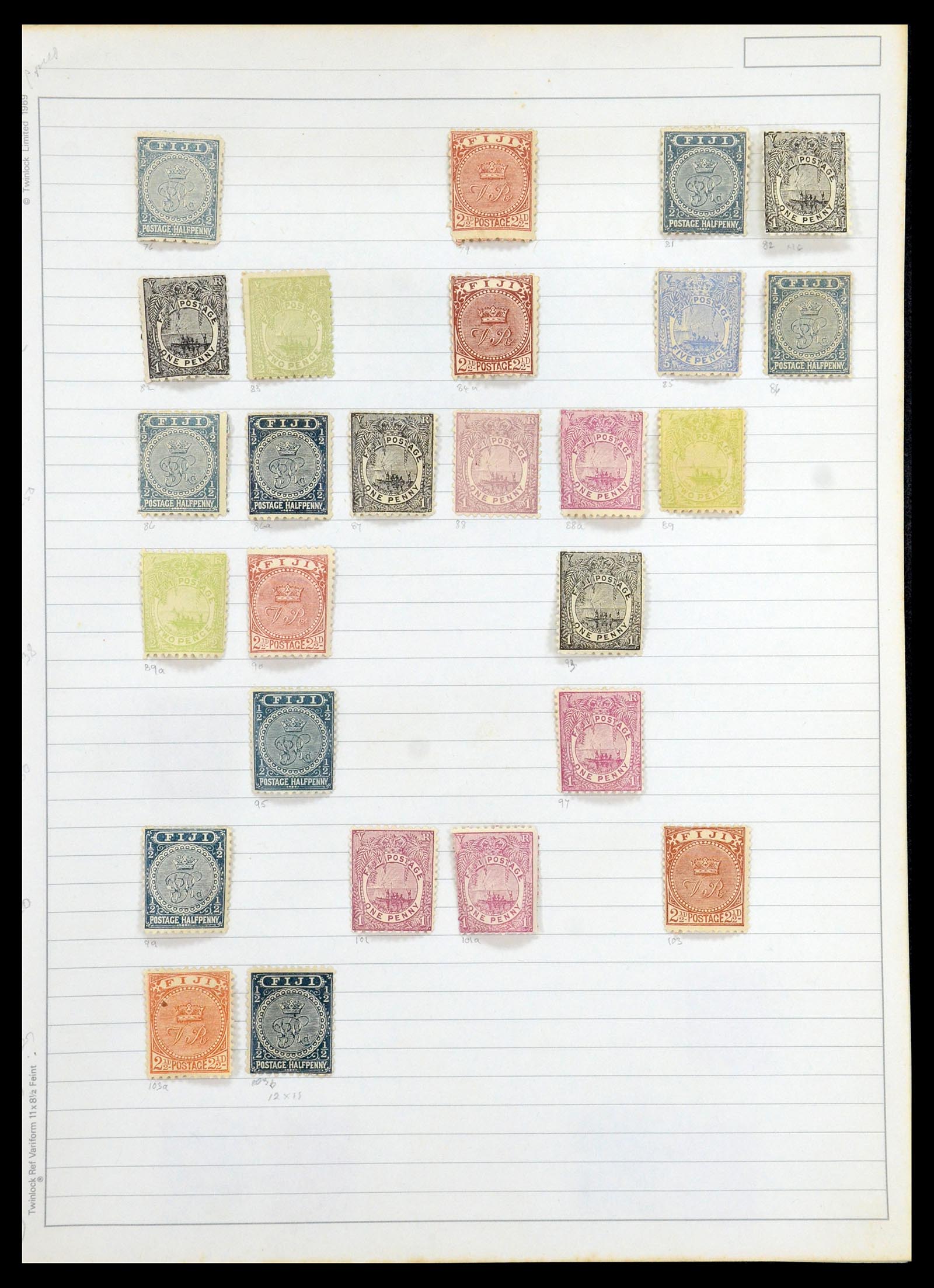35765 008 - Postzegelverzameling 35765 Fiji 1871-1893.