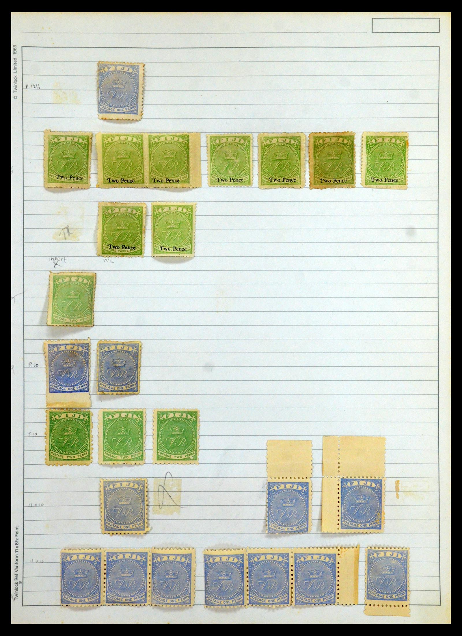 35765 010 - Postzegelverzameling 35765 Fiji 1871-1893.