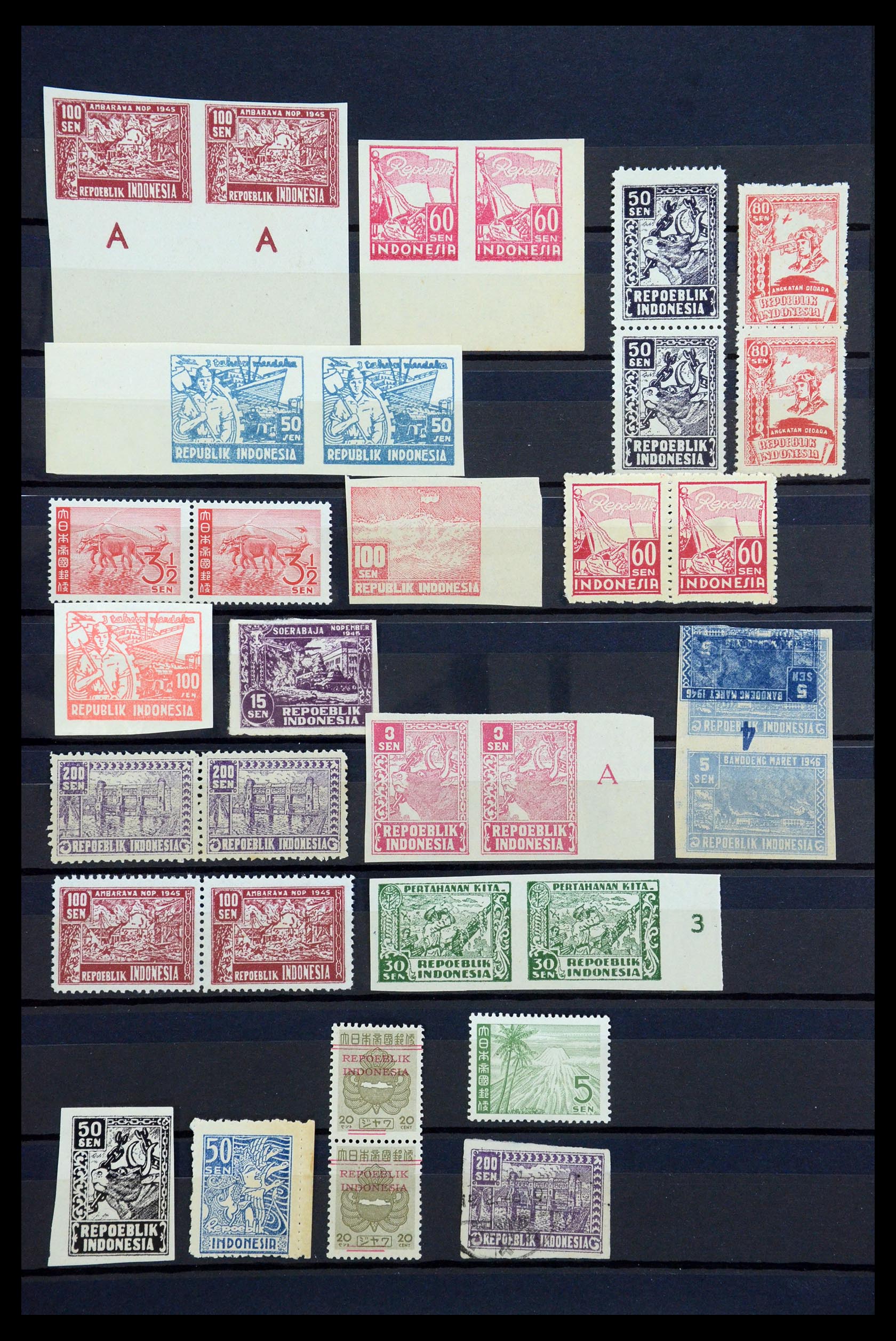 35767 003 - Postzegelverzameling 35767 Nederlands Indië Japanse bezetting/interim