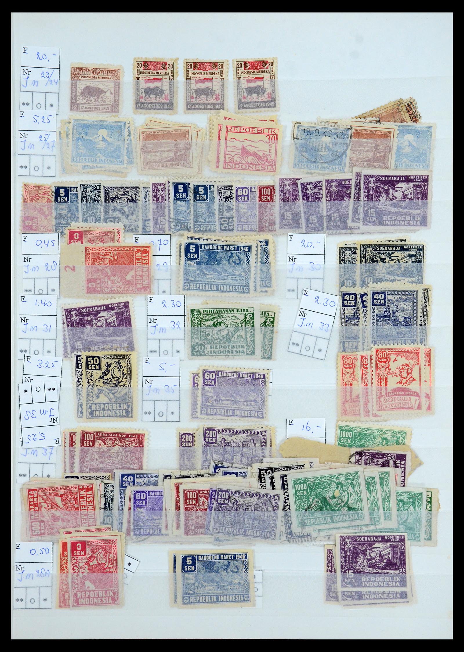 35767 006 - Postzegelverzameling 35767 Nederlands Indië Japanse bezetting/interim