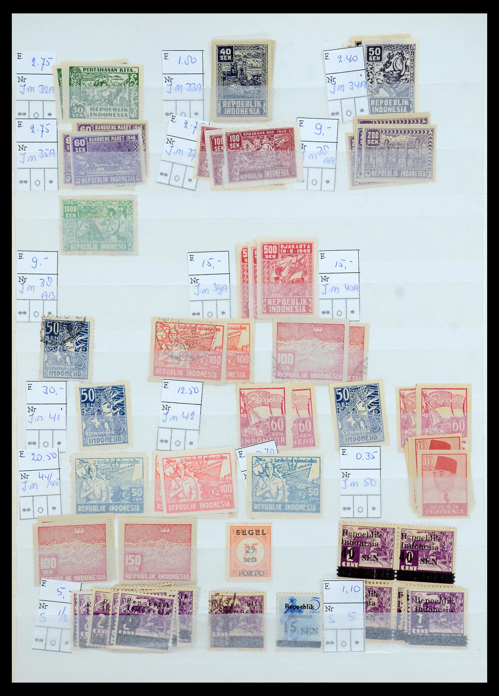 35767 007 - Postzegelverzameling 35767 Nederlands Indië Japanse bezetting/interim