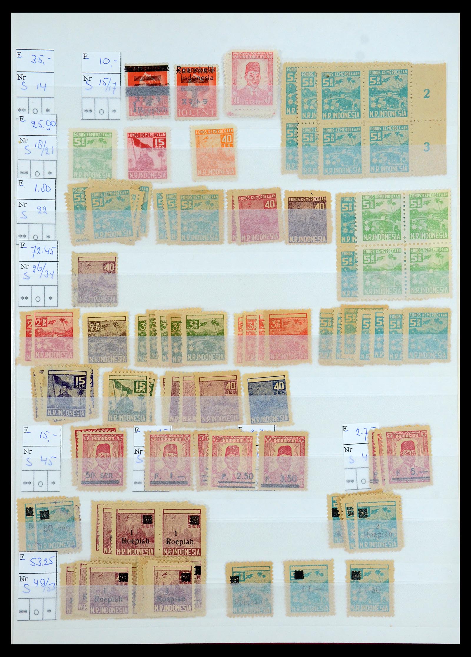 35767 008 - Postzegelverzameling 35767 Nederlands Indië Japanse bezetting/interim