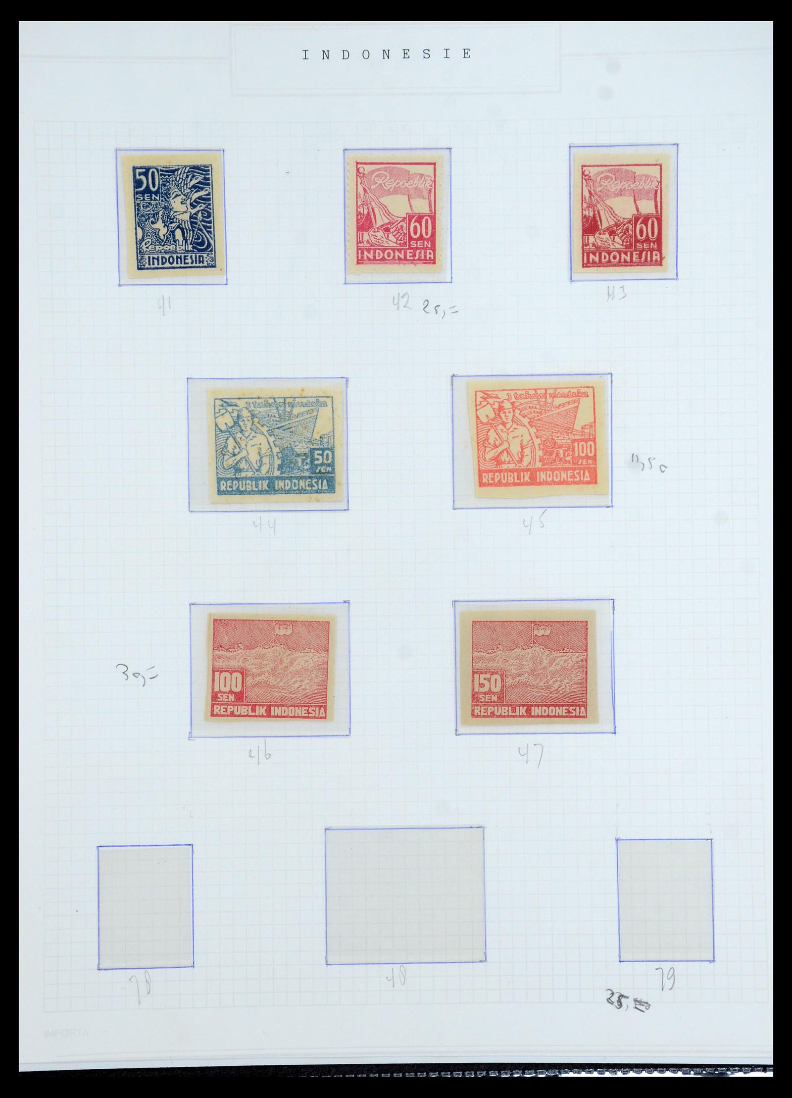 35767 015 - Postzegelverzameling 35767 Nederlands Indië Japanse bezetting/interim